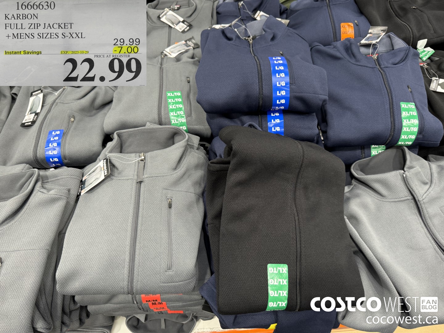 1666630 KARBON FULL ZIP JACKET MENS SIZES S-XXL ($7.00 INSTANT SAVINGS EXPIRES ON 2023-10-29) $22.99