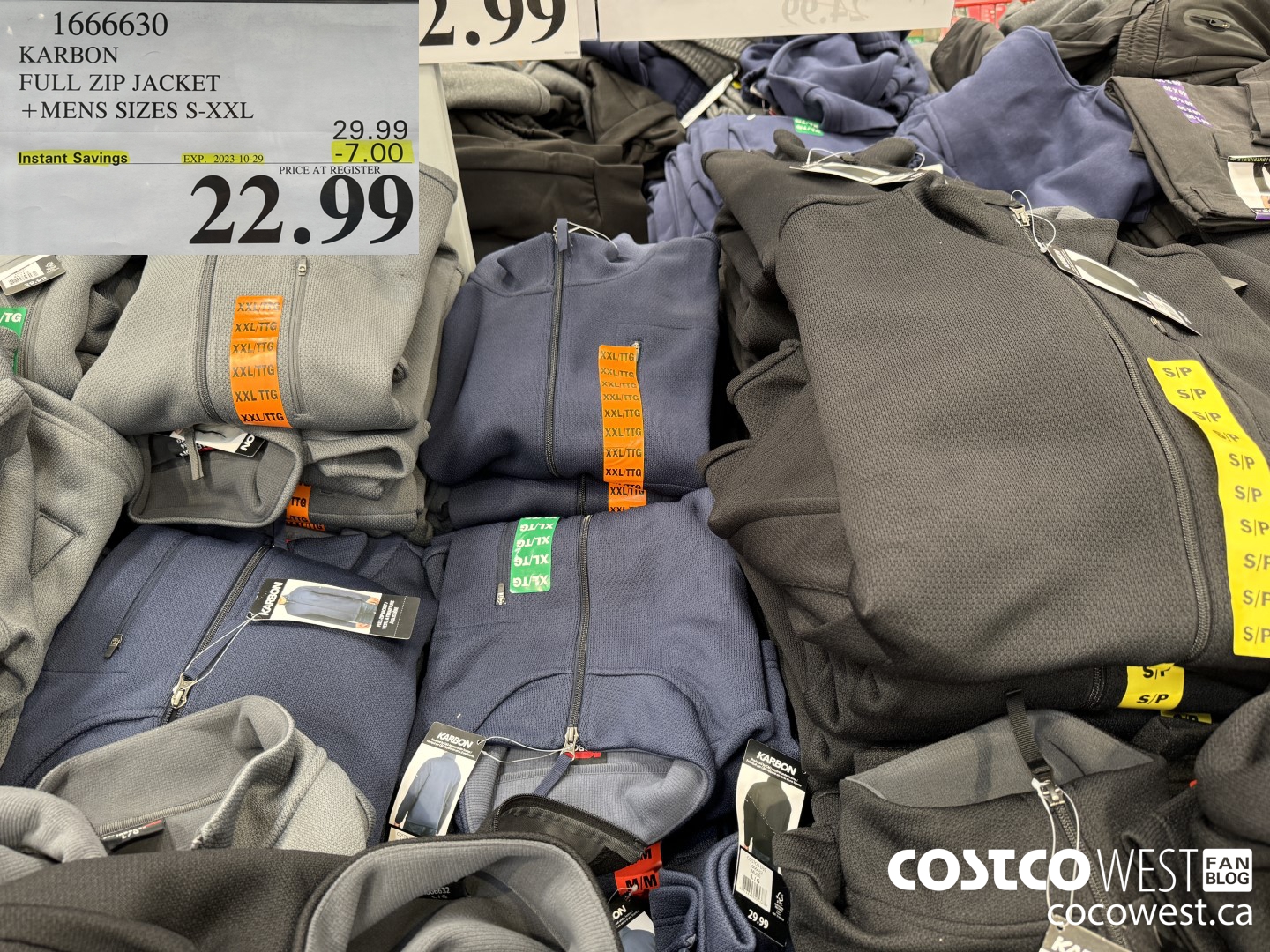1666630 KARBON FULL ZIP JACKET MENS SIZES S-XXL ($7.00 INSTANT SAVINGS EXPIRES ON 2023-10-29) $22.99