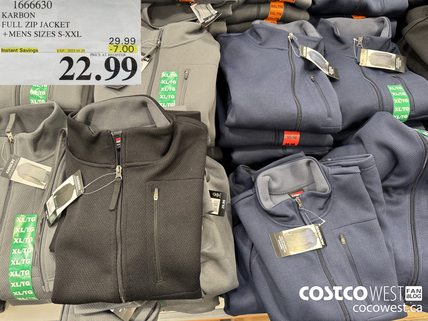 1666630 KARBON FULL ZIP JACKET MENS SIZES S-XXL ($7.00 INSTANT SAVINGS EXPIRES ON 2023-10-29) $22.99