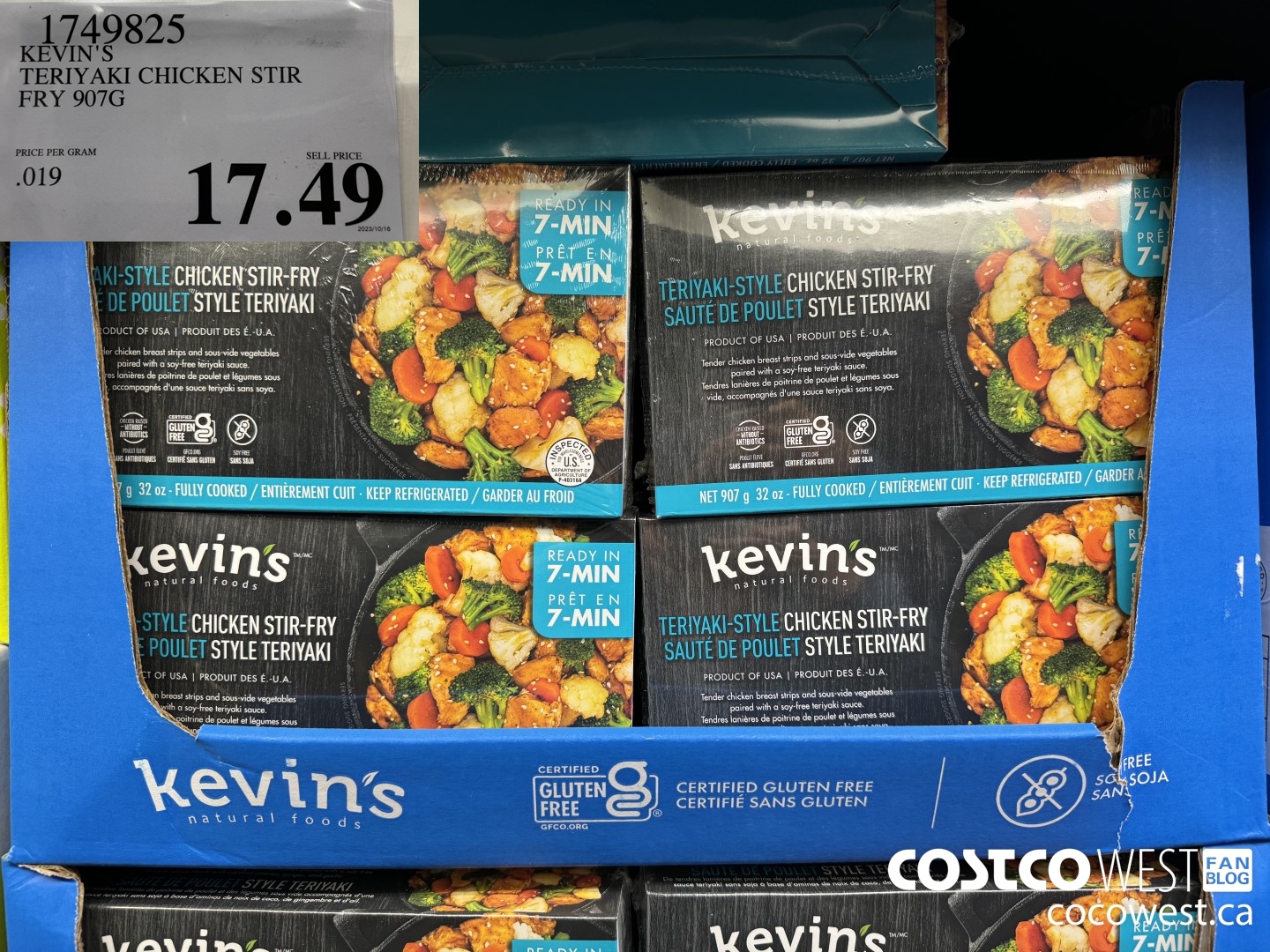 1749825 KEVIN'S TERIYAKI CHICKEN STIR FRY 907G $17.49
