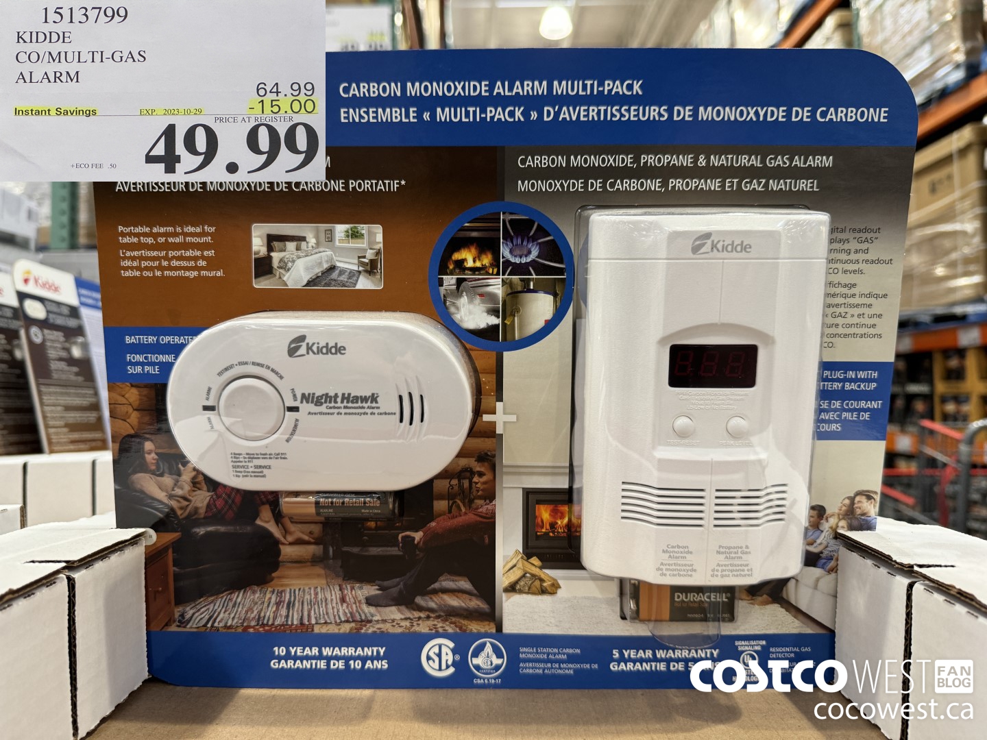 1513799 KIDDE CO/MULTI-GAS ALARM ($15.00 INSTANT SAVINGS EXPIRES ON 2023-10-29) $49.99