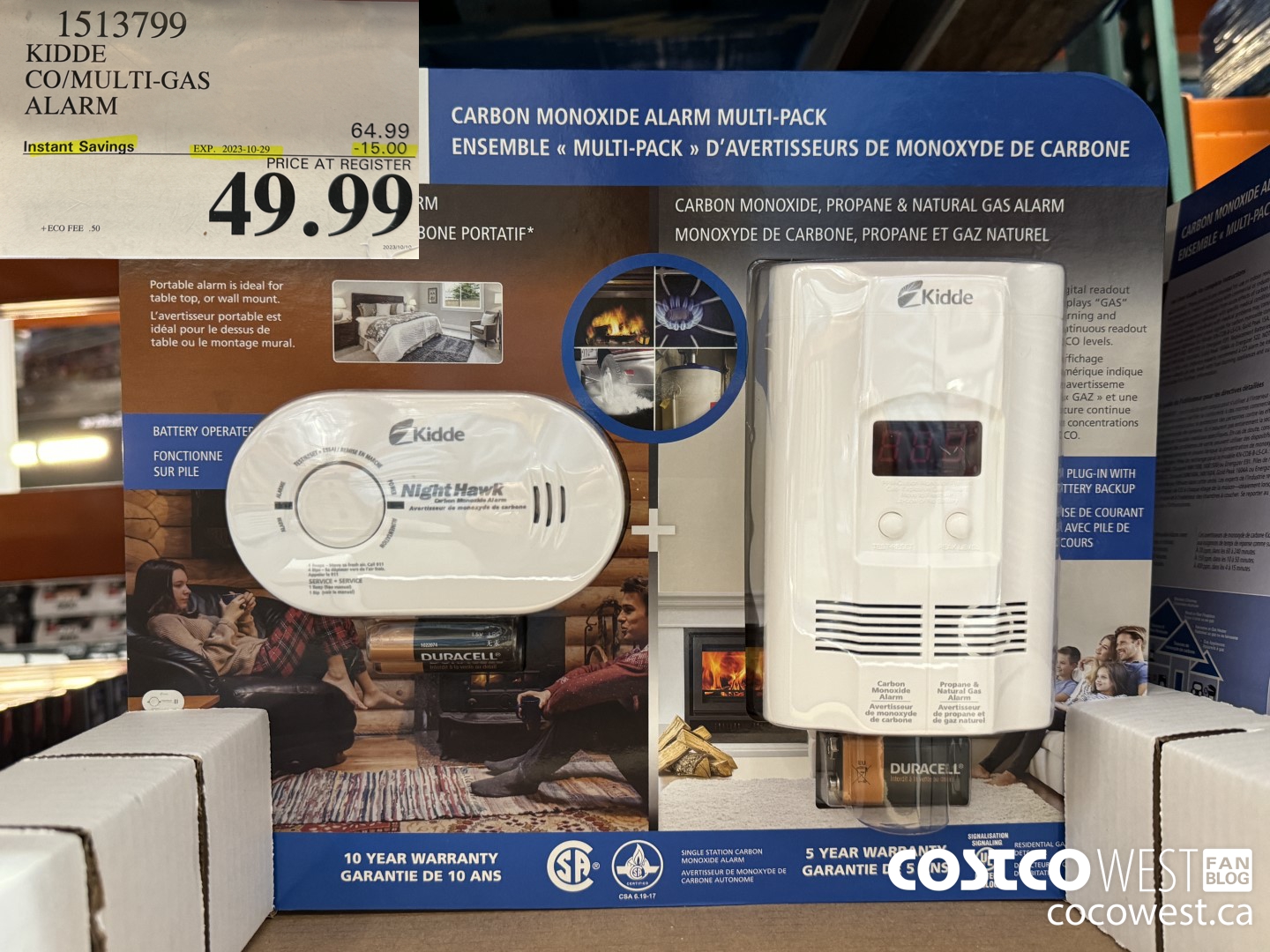 1513799 KIDDE CO/MULTI-GAS ALARM ($15.00 INSTANT SAVINGS EXPIRES ON 2023-10-29) $49.99