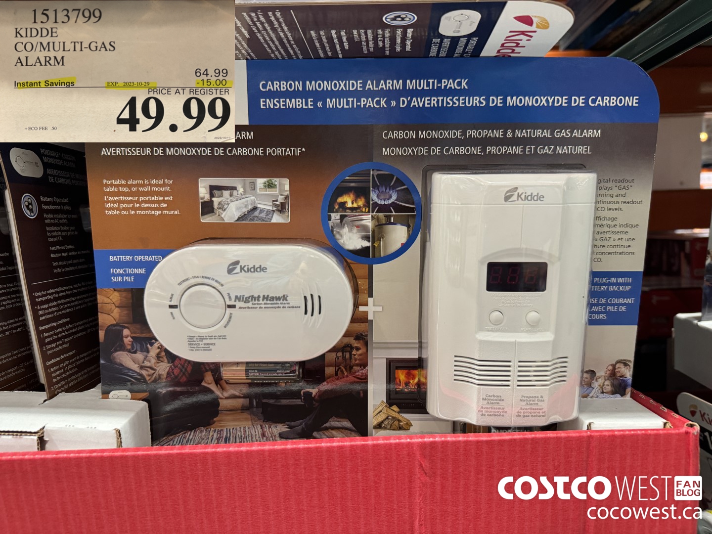 1513799 KIDDE CO/MULTI-GAS ALARM ($15.00 INSTANT SAVINGS EXPIRES ON 2023-10-29) $49.99