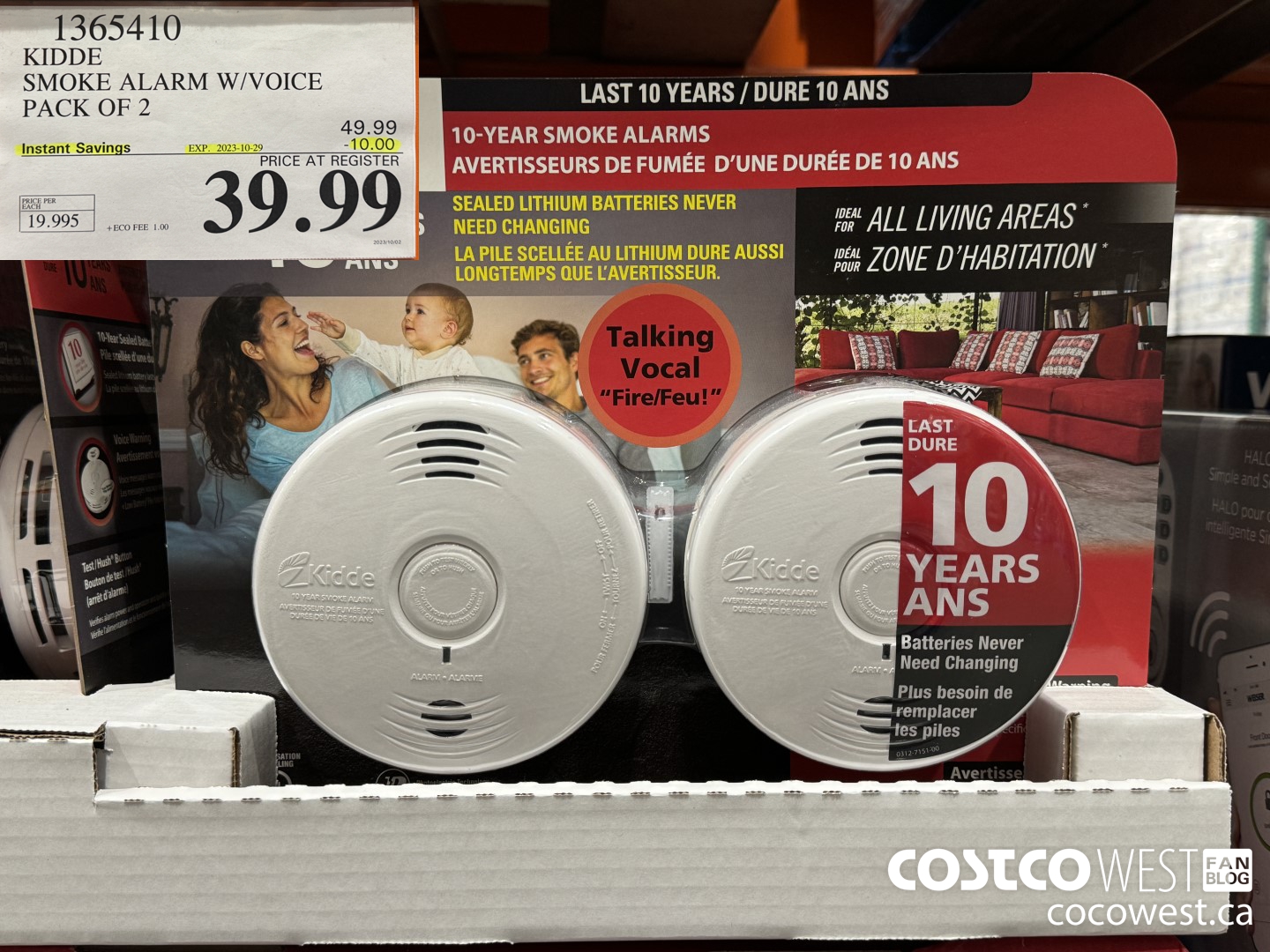 1365410 KIDDE SMOKE ALARM W/VOICE PACK OF 2 ($10.00 INSTANT SAVINGS EXPIRES ON 2023-10-29) $39.99