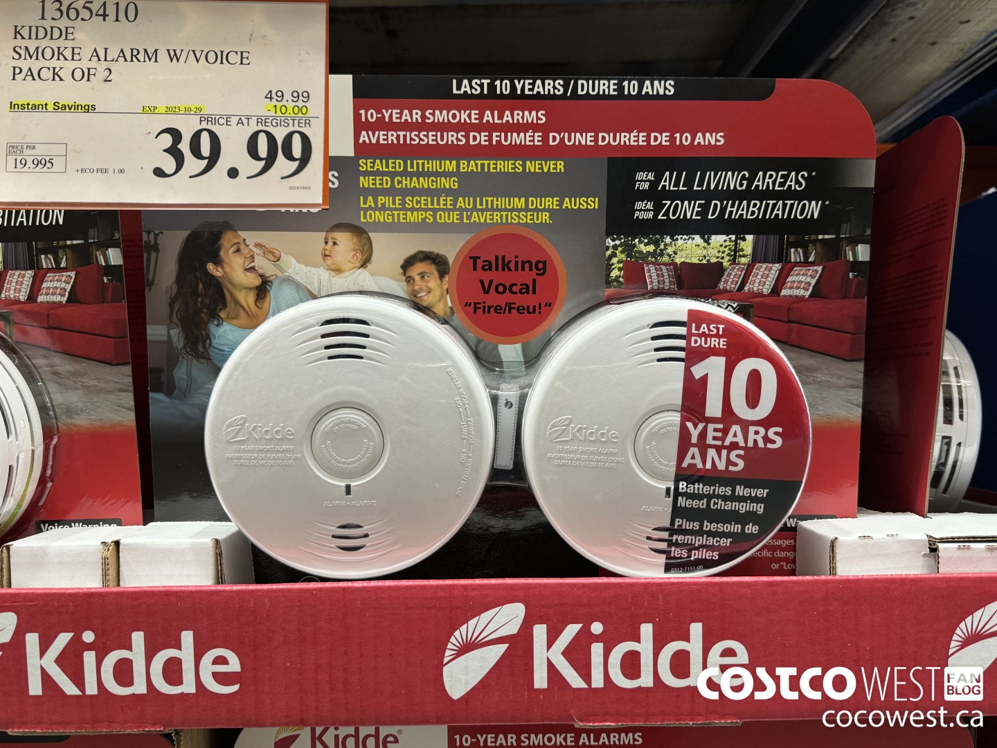 1365410 KIDDE SMOKE ALARM W/VOICE PACK OF 2 ($10.00 INSTANT SAVINGS EXPIRES ON 2023-10-29) $39.99