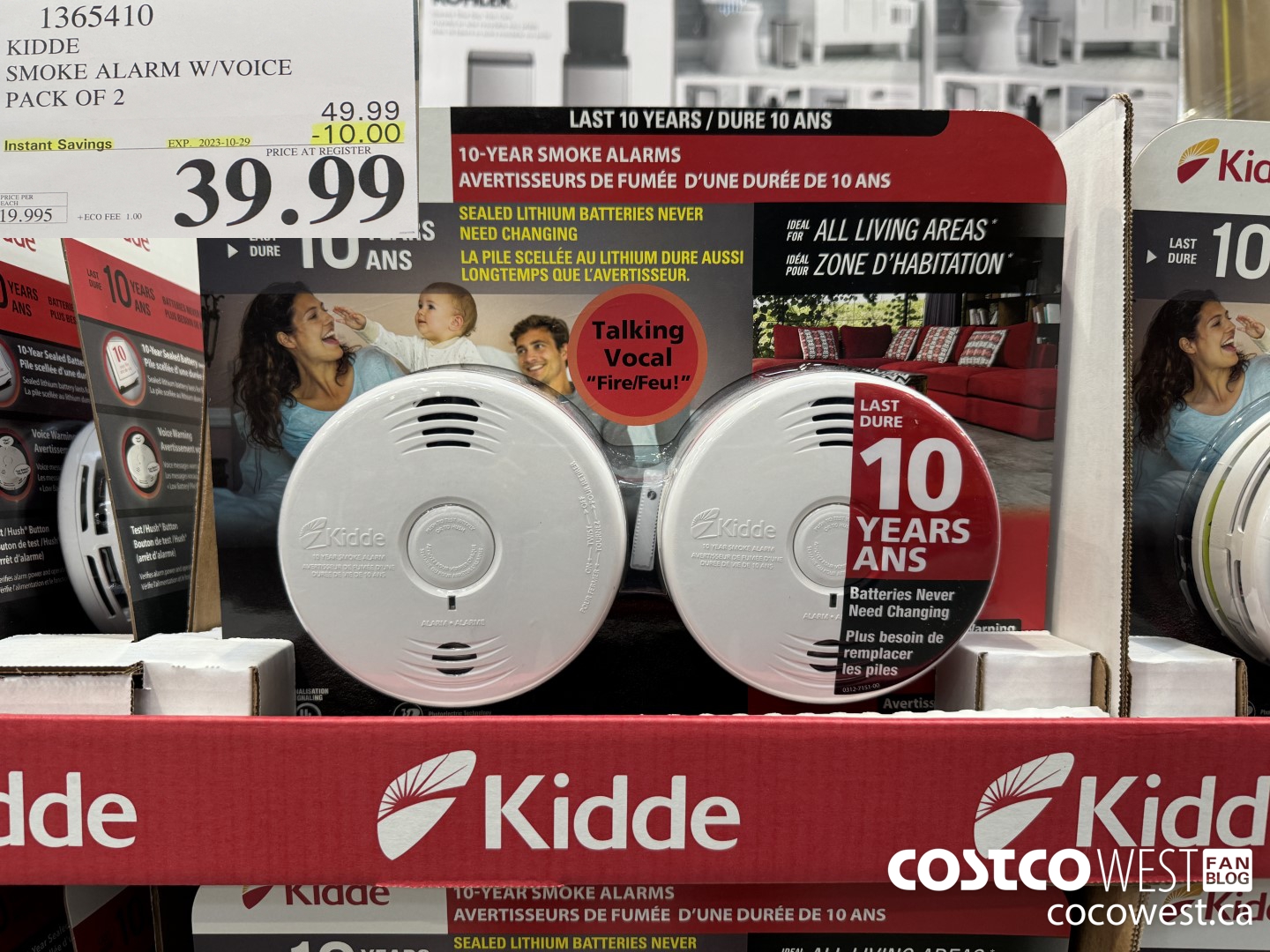 1365410 KIDDE SMOKE ALARM W/VOICE PACK OF 2 ($10.00 INSTANT SAVINGS EXPIRES ON 2023-10-29) $39.99