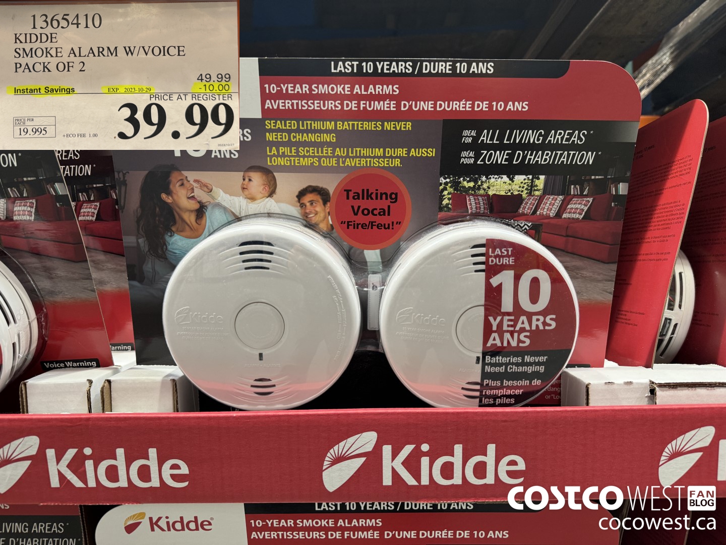 1365410 KIDDE SMOKE ALARM W/VOICE PACK OF 2 ($10.00 INSTANT SAVINGS EXPIRES ON 2023-10-29) $39.99