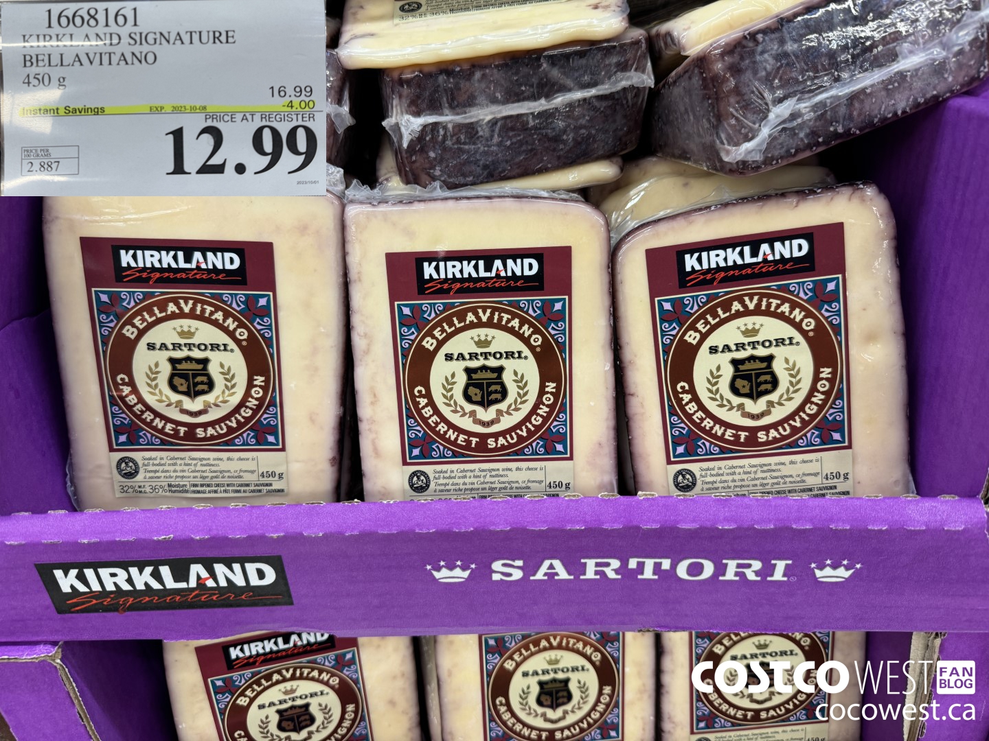 1668161 KIRKLAND SIGNATURE BELLAVITANO 450G ($4.00 INSTANT SAVINGS EXPIRES ON 2023-10-08) $12.99