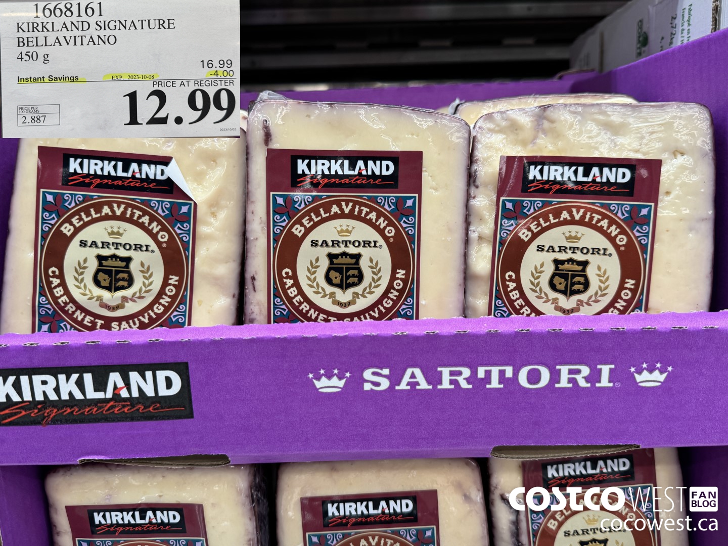 1668161 KIRKLAND SIGNATURE BELLAVITANO 450G ($4.00 INSTANT SAVINGS EXPIRES ON 2023-10-08) $12.99