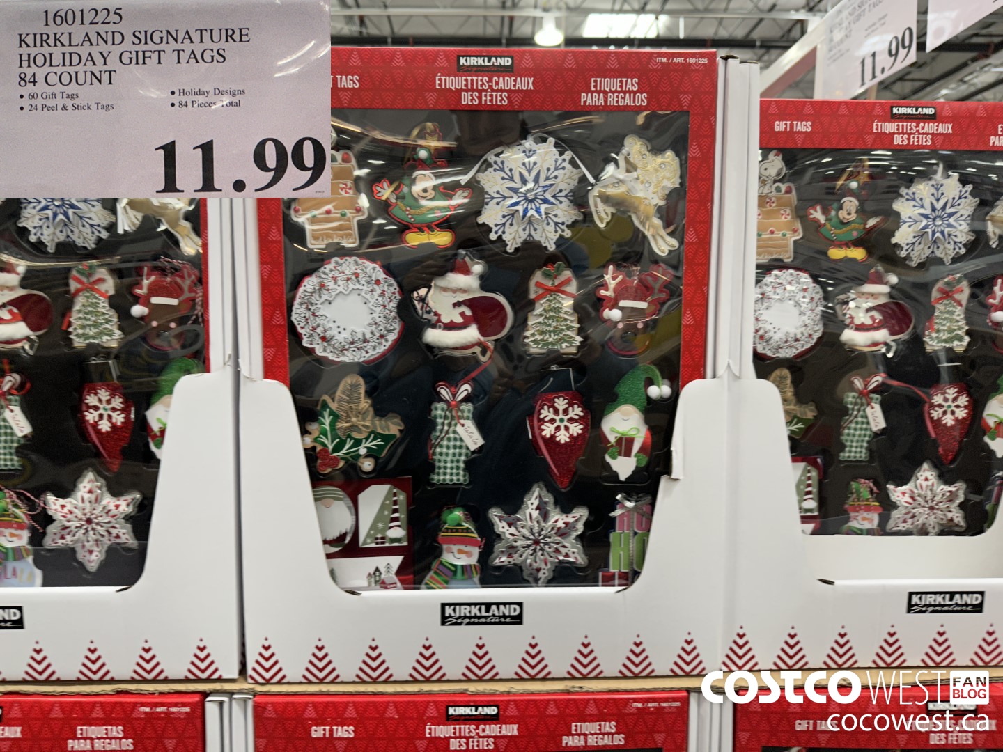 1601225 KIRKLAND SIGNATURE HOLIDAY GIFT TAGS 84 COUNT $11.99