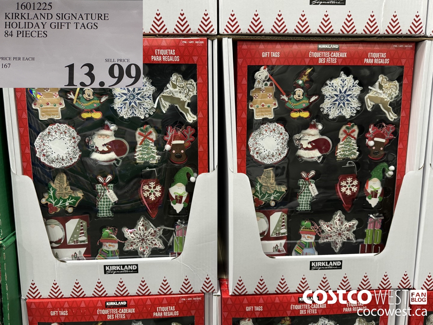 1601225 KIRKLAND SIGNATURE HOLIDAY GIFT TAGS 84 COUNT $13.99