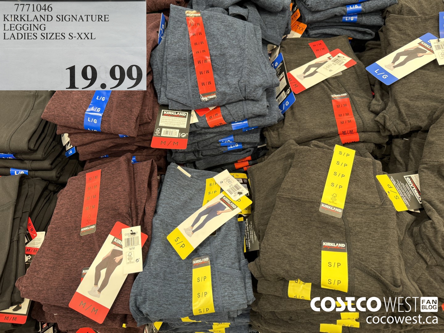 KIRKLAND SIGNATURE LEGGING LADIES SIZES S - XXL at Costco South