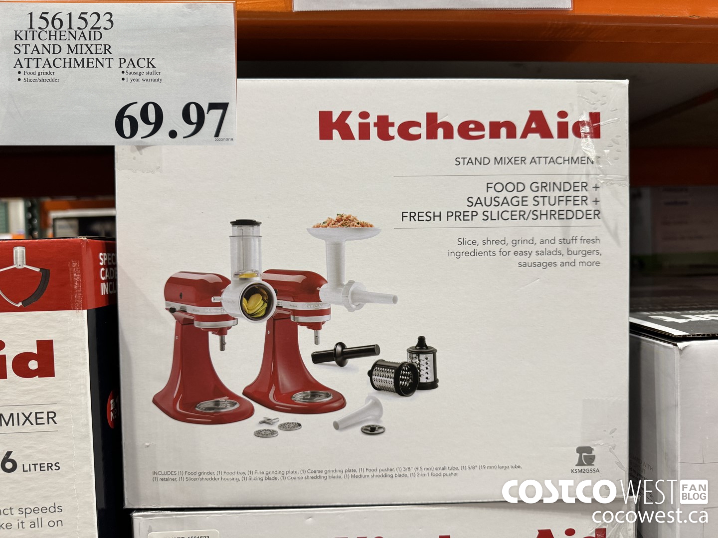 1561523 KITCHENAID STAND MIXER ATTACHMENT PACK  $69.97