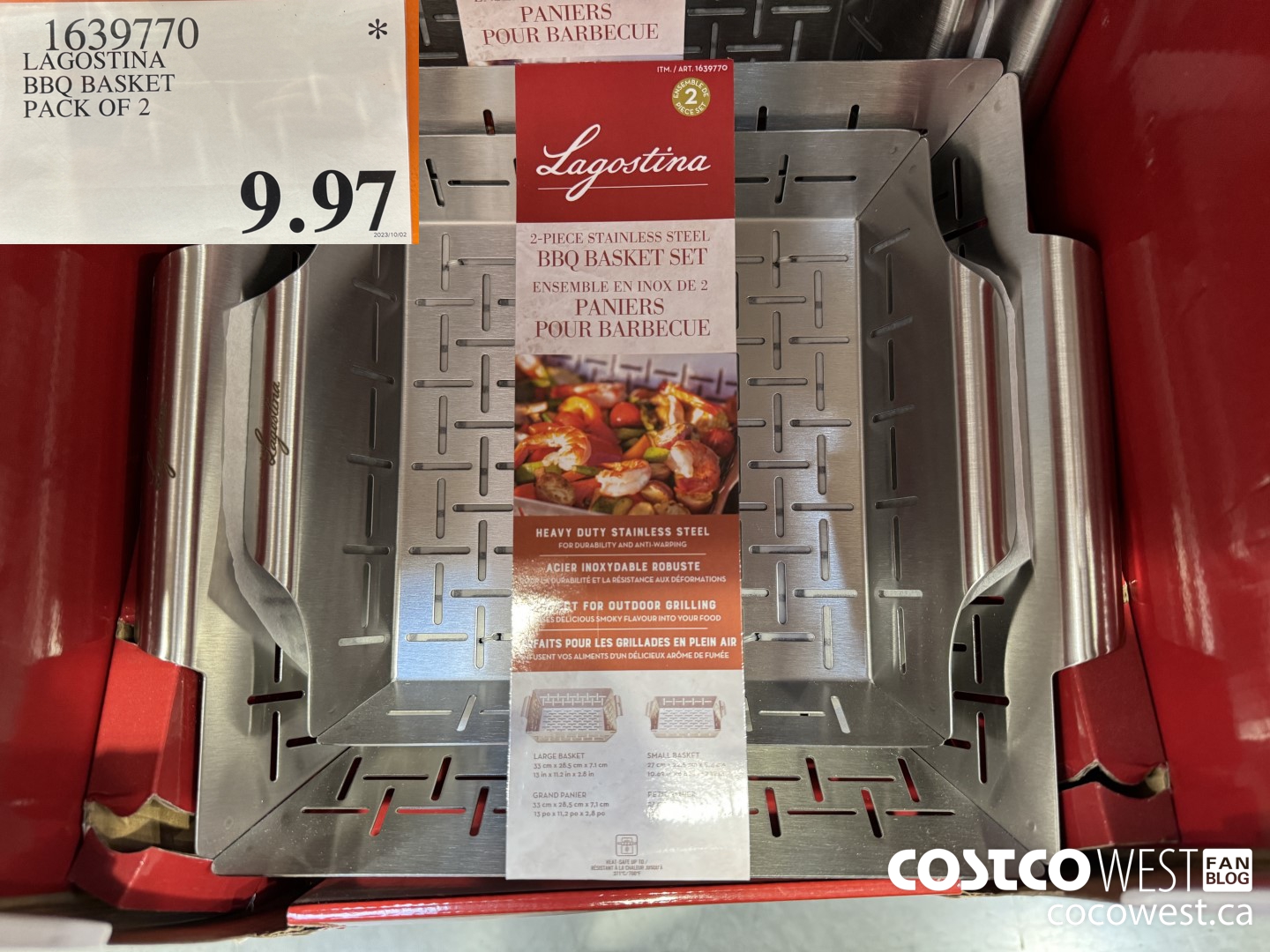 1639770 LAGOSTINA BBQ BASKET PACK OF 2 $9.97