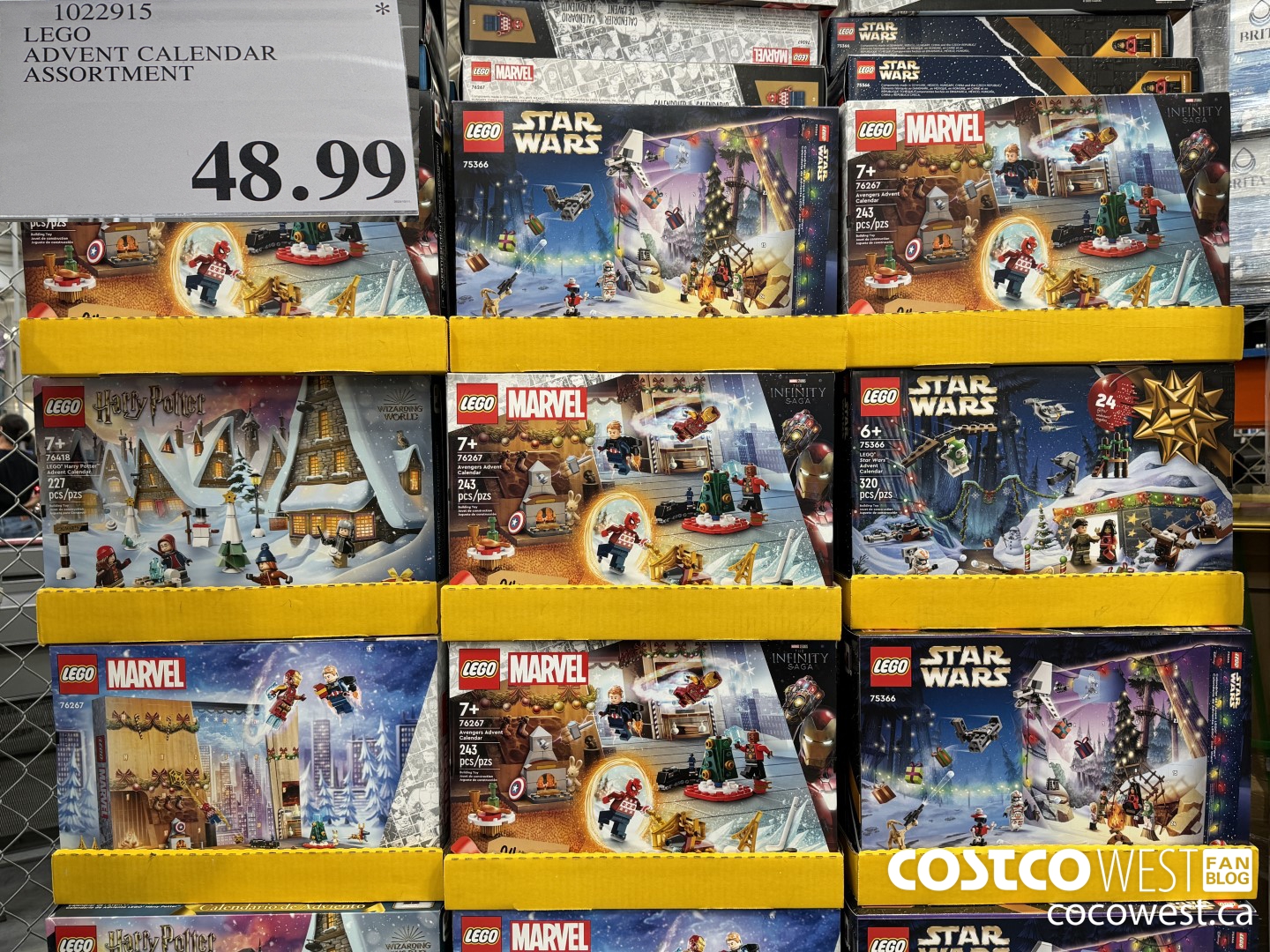 1022915 LEGO ADVENT CALENDAR ASSORTMENT $48.99