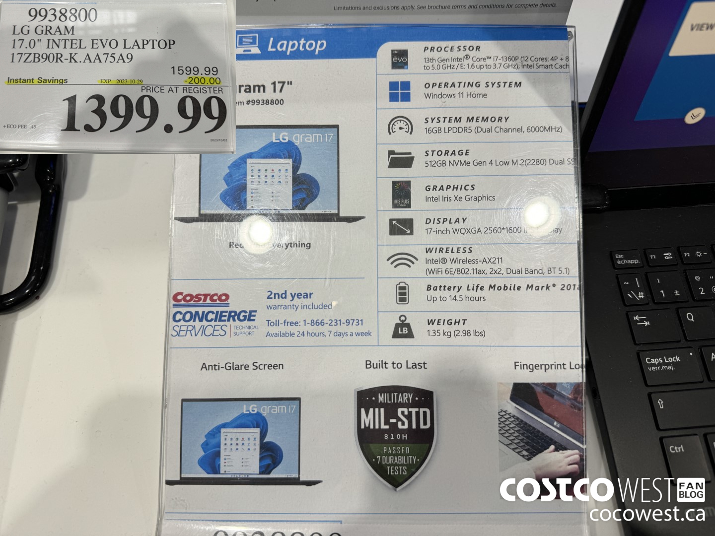 9938800 LG GRAM 17.0