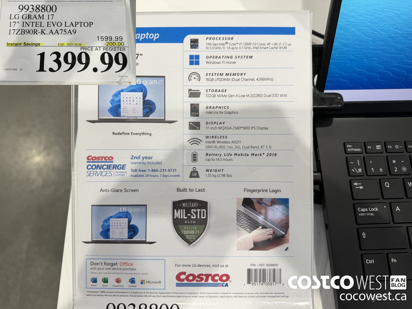 9938800 LG GRAM 17.0