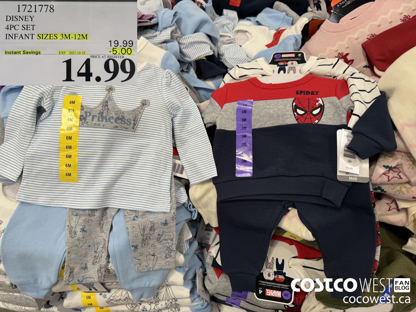 1721778 LICENSED 4PC SET INFANT SIZES 3M-12M ($5.00 INSTANT SAVINGS EXPIRES ON 2023-10-15) $14.99