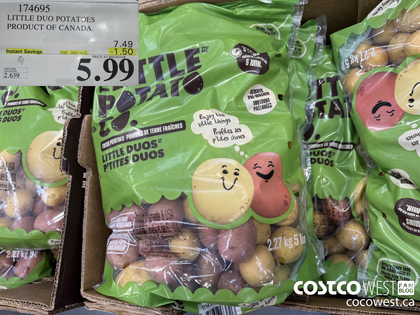 174695 LITTLE DUO POTATOES PRODUCT OF CANADA ($1.50 INSTANT SAVINGS EXPIRES ON 2023-10-22) $5.99