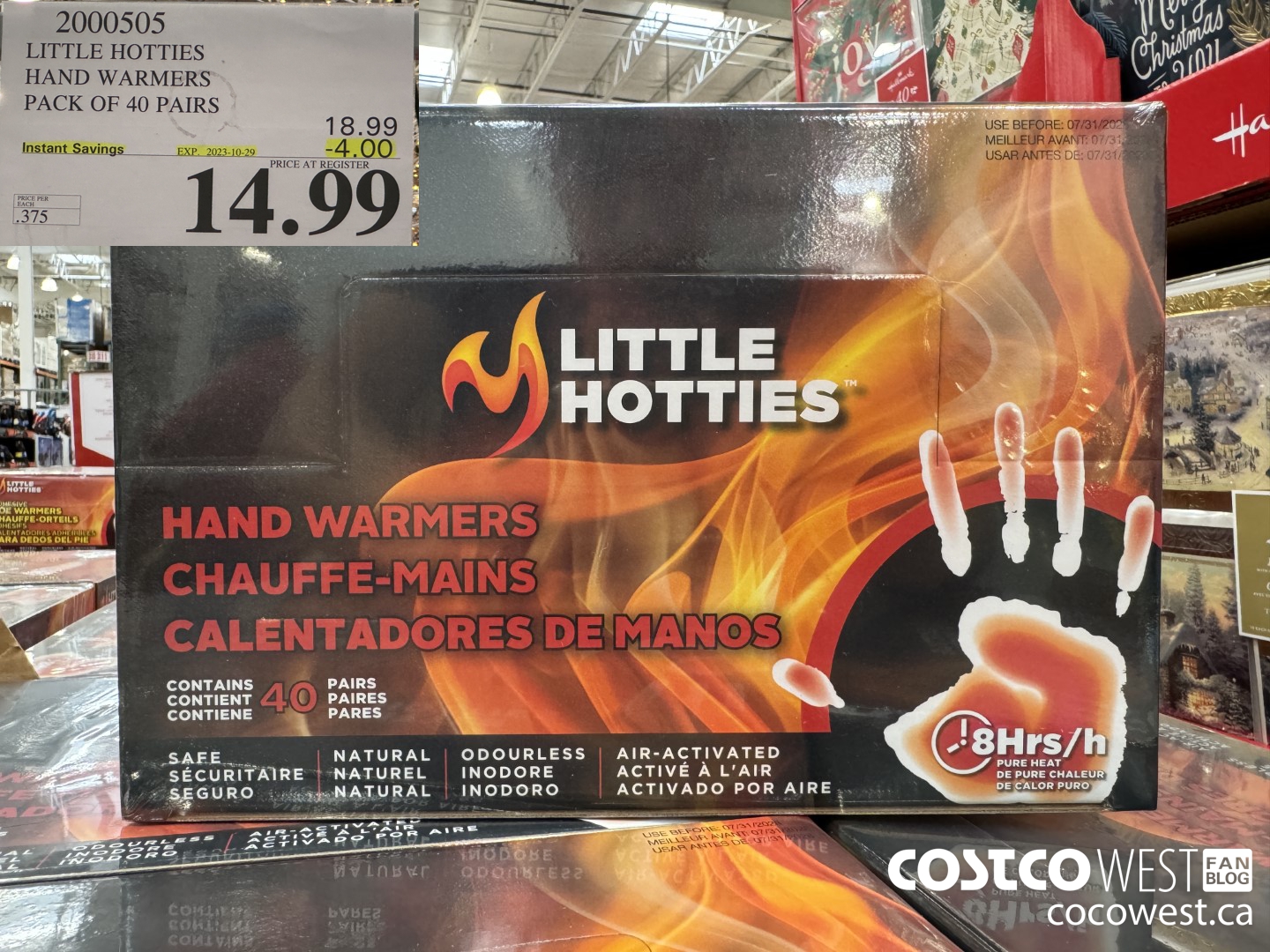2000505 LITTLE HOTTIES HAND WARMERS PACK OF 40 PAIRS ($4.00 INSTANT SAVINGS EXPIRES ON 2023-10-29) $14.99