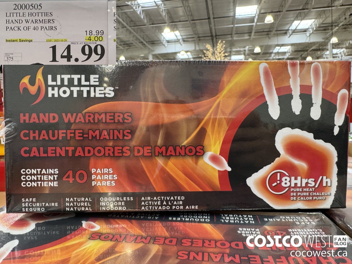 2000505 LITTLE HOTTIES HAND WARMERS PACK OF 40 PAIRS ($4.00 INSTANT SAVINGS EXPIRES ON 2023-10-29) $14.99