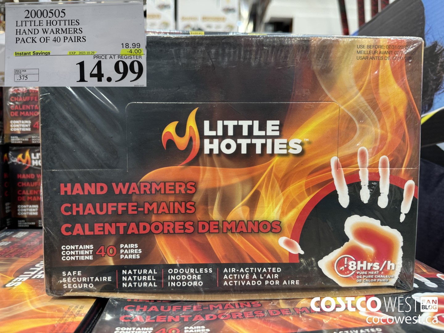 2000505 LITTLE HOTTIES HAND WARMERS PACK OF 40 PAIRS ($4.00 INSTANT SAVINGS EXPIRES ON 2023-10-29) $14.99