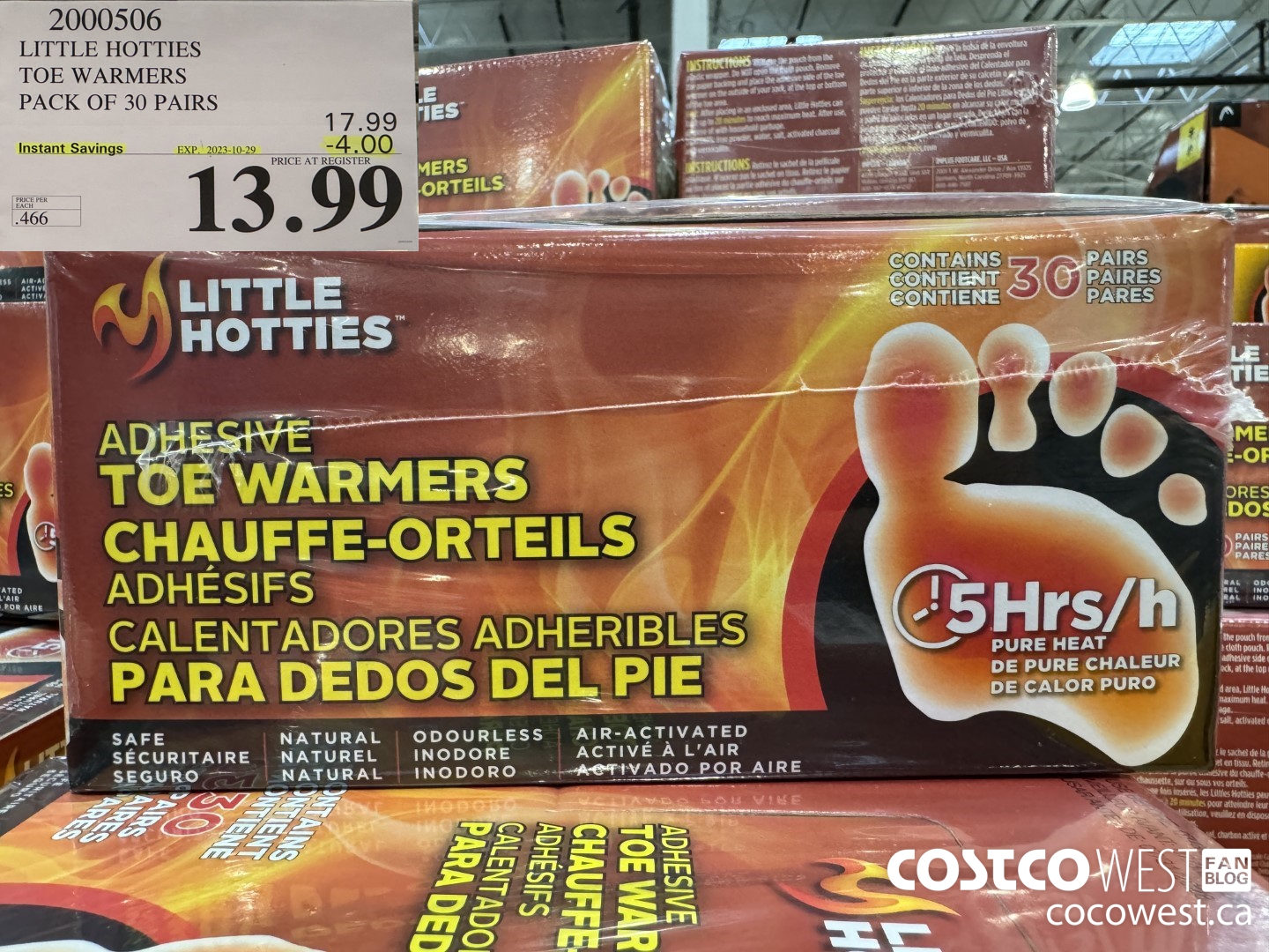 2000506 LITTLE HOTTIES TOE WARMERS PACK OF 30 PAIRS ($4.00 INSTANT SAVINGS EXPIRES ON 2023-10-29) $13.99