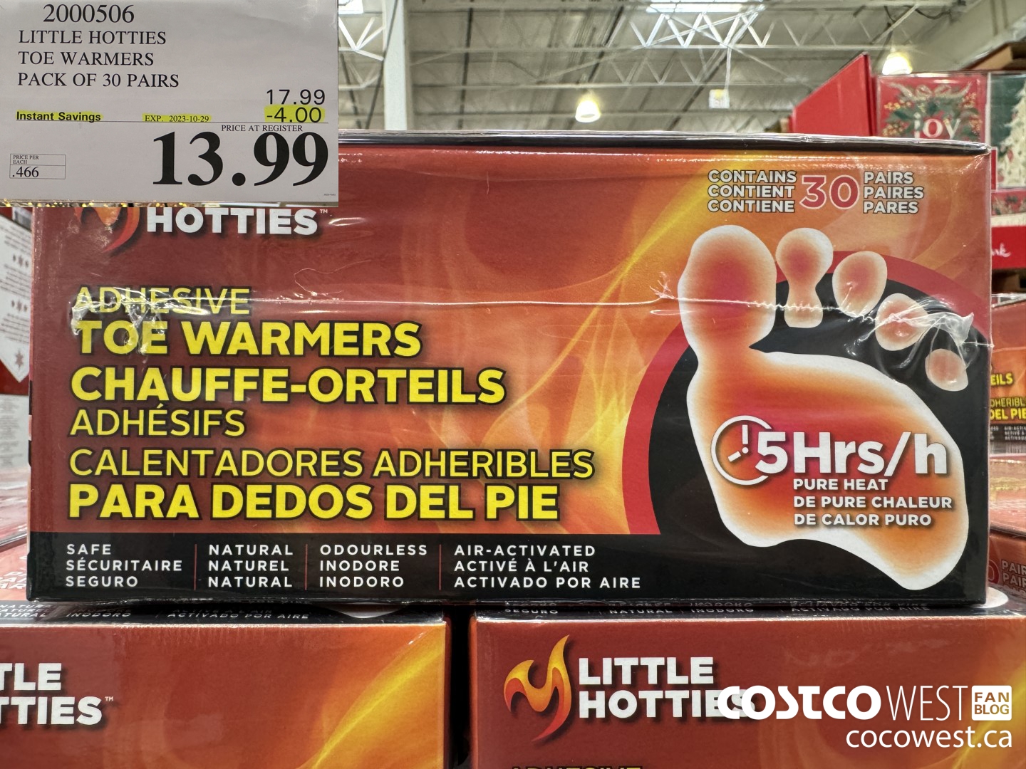 2000506 LITTLE HOTTIES TOE WARMERS PACK OF 30 PAIRS ($4.00 INSTANT SAVINGS EXPIRES ON 2023-10-29) $13.99