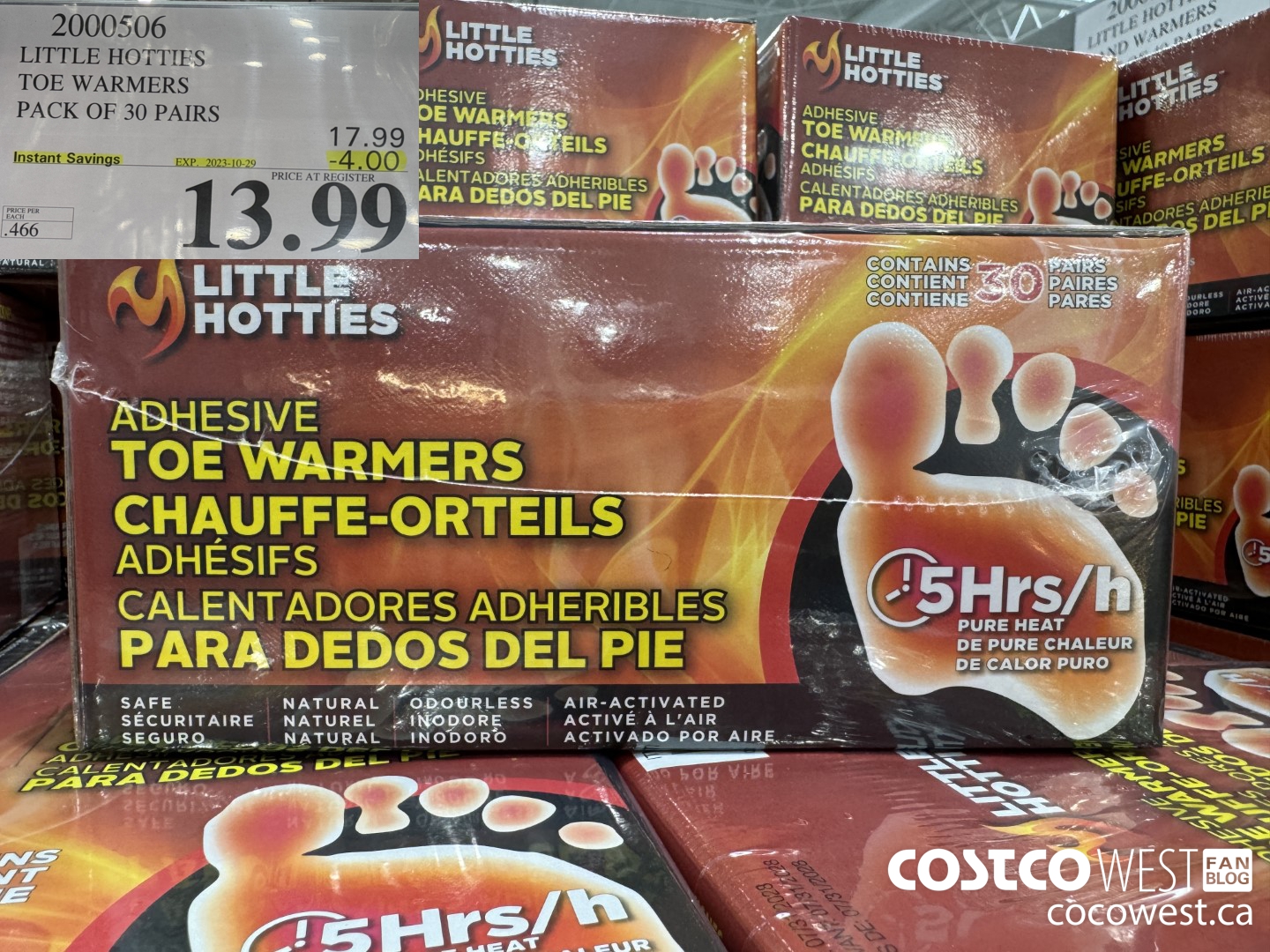2000506 LITTLE HOTTIES TOE WARMERS PACK OF 30 PAIRS ($4.00 INSTANT SAVINGS EXPIRES ON 2023-10-29) $13.99