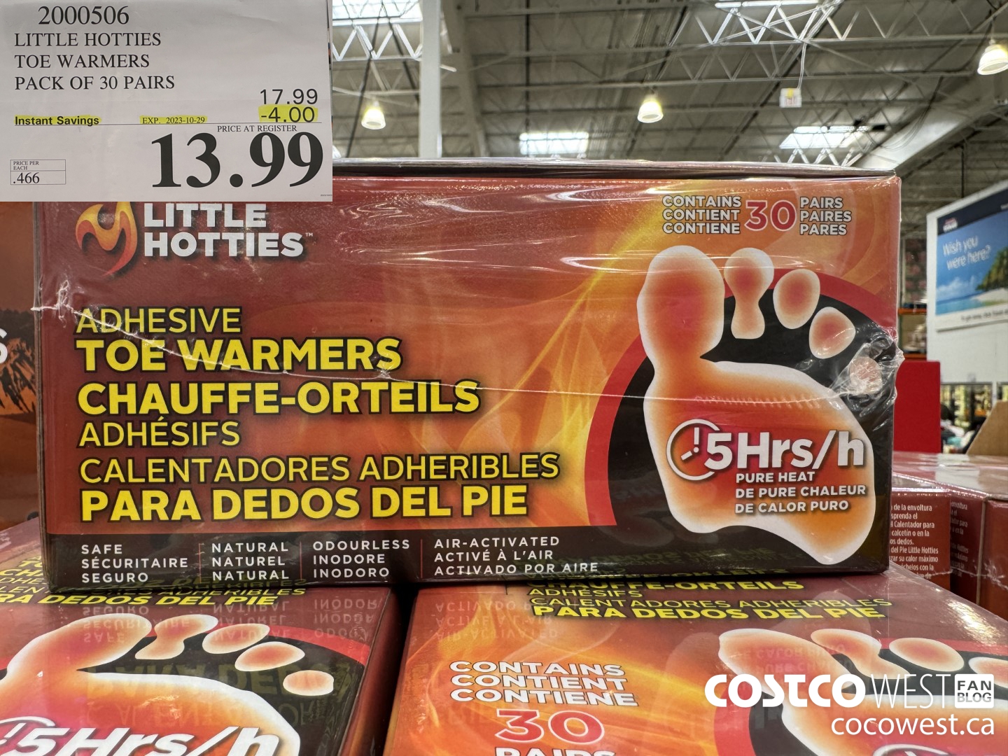 2000506 LITTLE HOTTIES TOE WARMERS PACK OF 30 PAIRS ($4.00 INSTANT SAVINGS EXPIRES ON 2023-10-29) $13.99