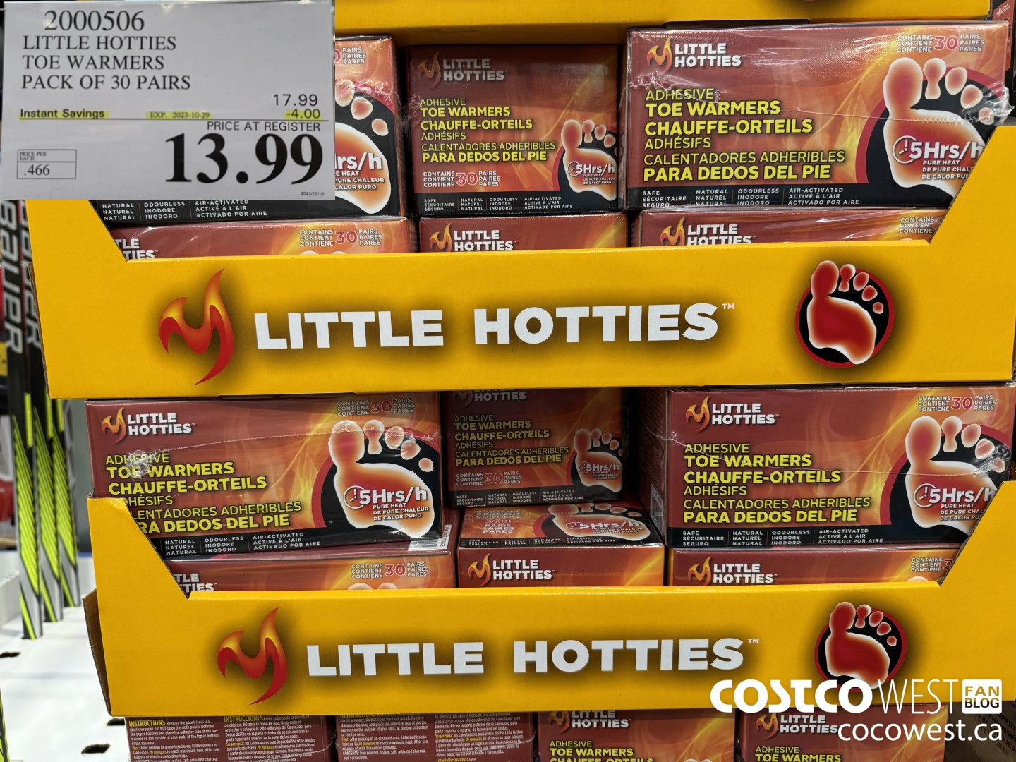 2000506 LITTLE HOTTIES TOE WARMERS PACK OF 30 PAIRS ($4.00 INSTANT SAVINGS EXPIRES ON 2023-10-29) $13.99