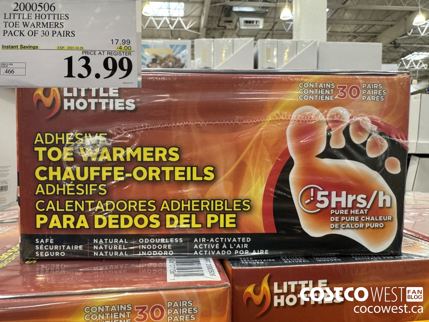 2000506 LITTLE HOTTIES TOE WARMERS PACK OF 30 PAIRS ($4.00 INSTANT SAVINGS EXPIRES ON 2023-10-29) $13.99