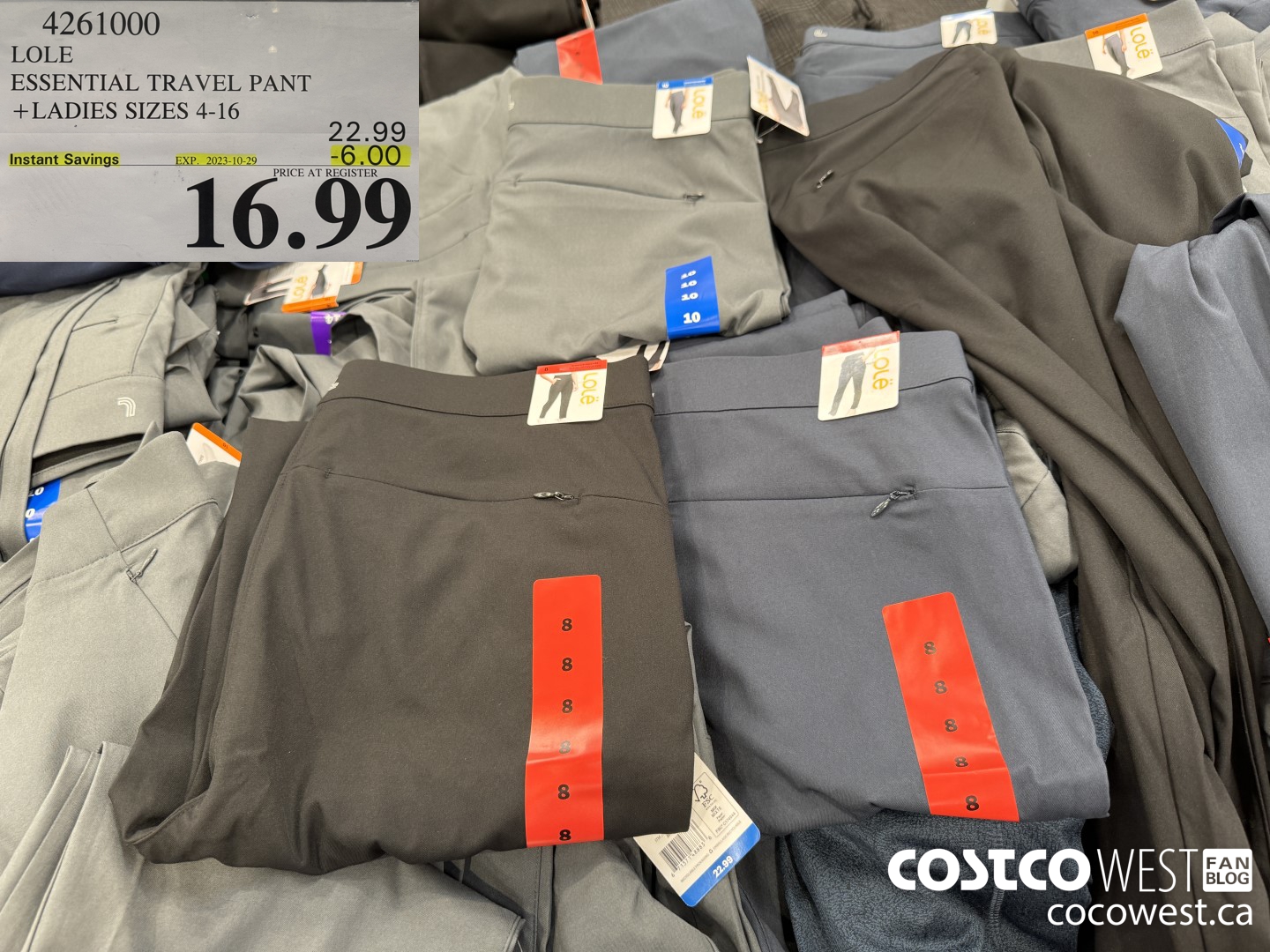 4261000 LOLE ESSENTIAL TRAVEL PANT LADIES SIZES 4-16 ($6.00 INSTANT SAVINGS EXPIRES ON 2023-10-29) $16.99