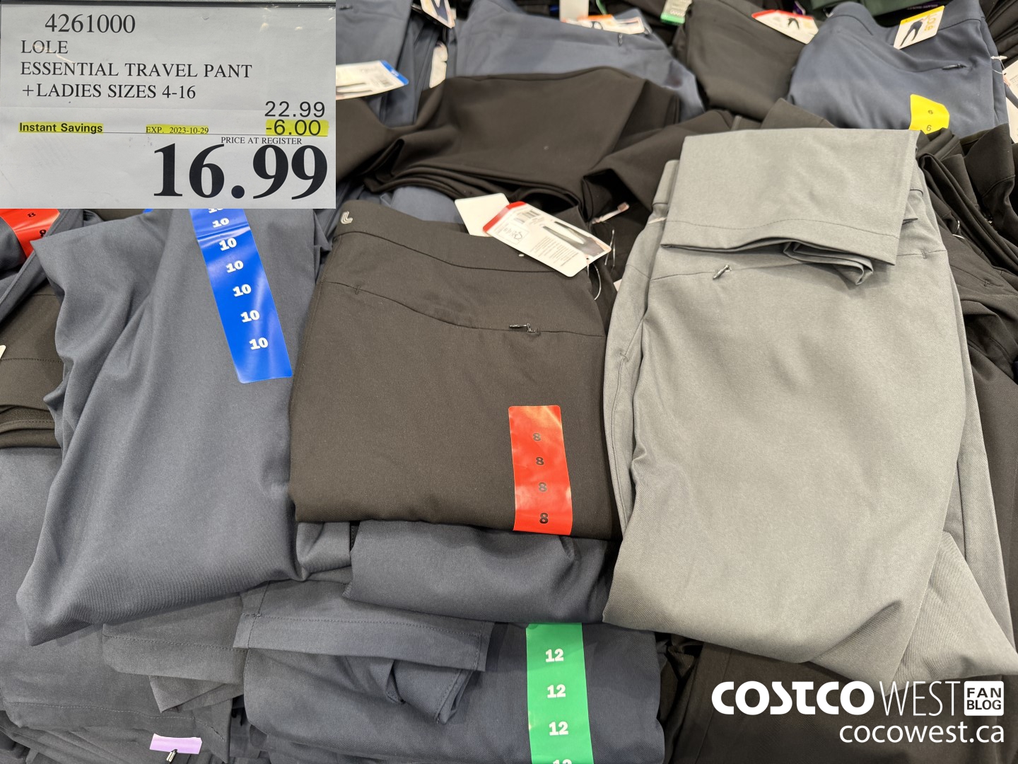 4261000 LOLE ESSENTIAL TRAVEL PANT LADIES SIZES 4-16 ($6.00 INSTANT SAVINGS EXPIRES ON 2023-10-29) $16.99