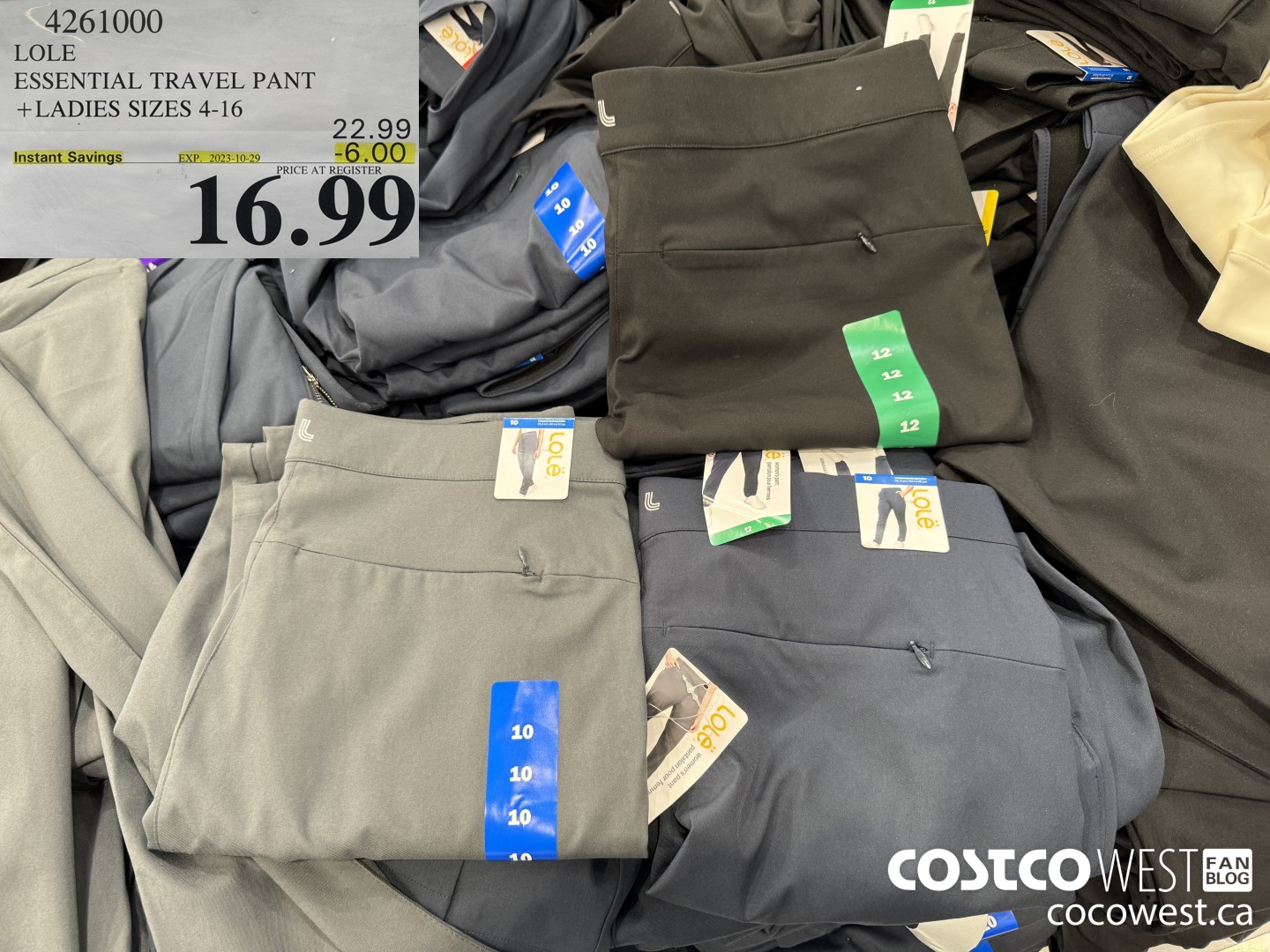 4261000 LOLE ESSENTIAL TRAVEL PANT LADIES SIZES 4-16 ($6.00 INSTANT SAVINGS EXPIRES ON 2023-10-29) $16.99
