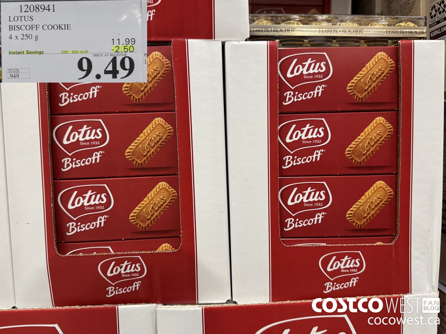 1208941 LOTUS BISCOFF CARAMELISED BISCUIT 4 x 250 g ($2.50 INSTANT SAVINGS EXPIRES ON 2023-10-29) $9.49