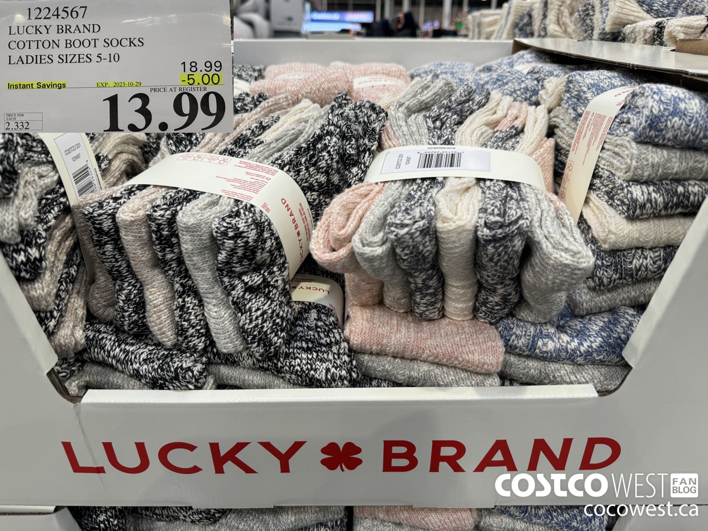 Lucky Brand Super Soft Boot Socks 6-Pack Only $6.99 at Costco