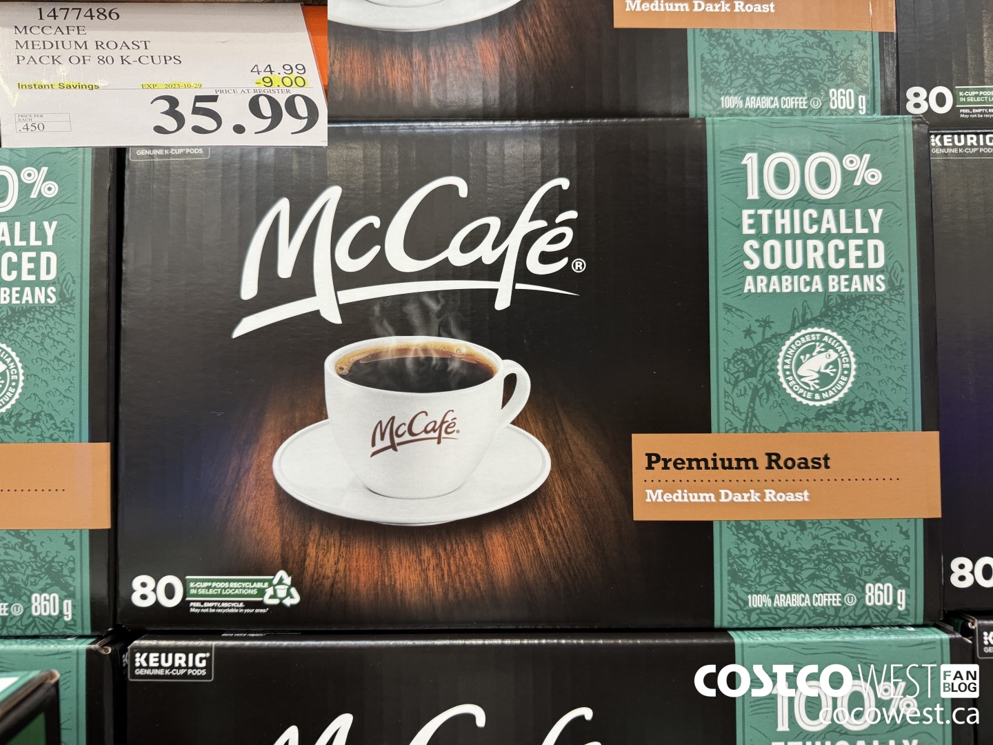 1477486 MCCAFE MEDIUM ROAST K-CUPS 80 COUNT  ($9.00 INSTANT SAVINGS EXPIRES ON 2023-10-29) $35.99