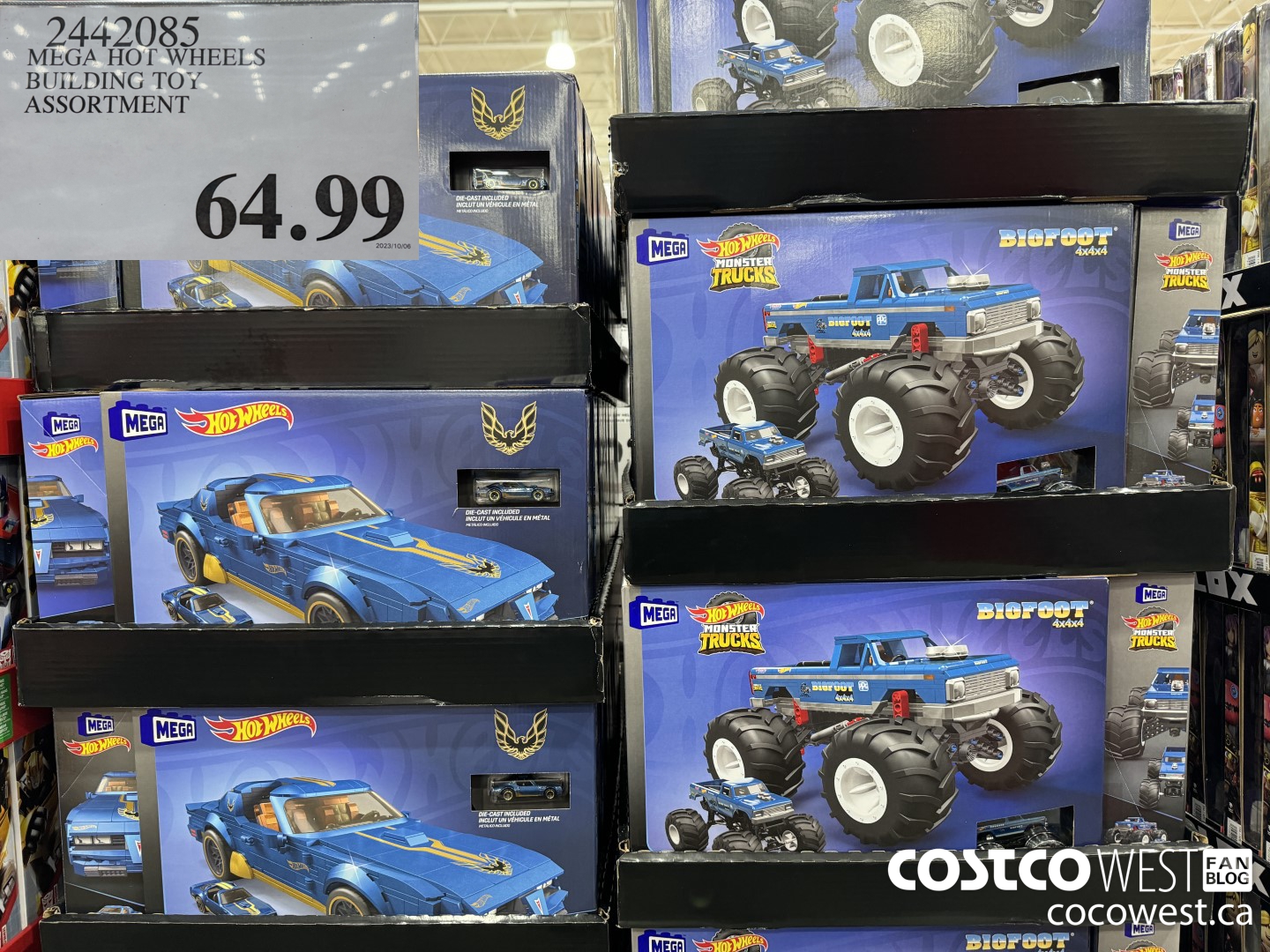 2442085 MEGA HOT WHEELS BUILDING TOY ASSORTMENT $64.99