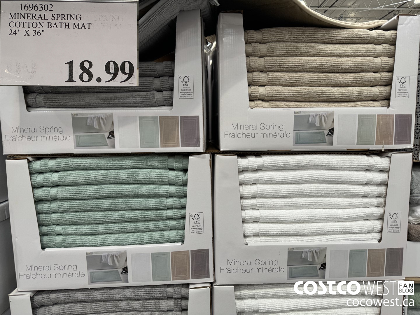 1696302 MINERAL SPRING COTTON BATH MAT 24