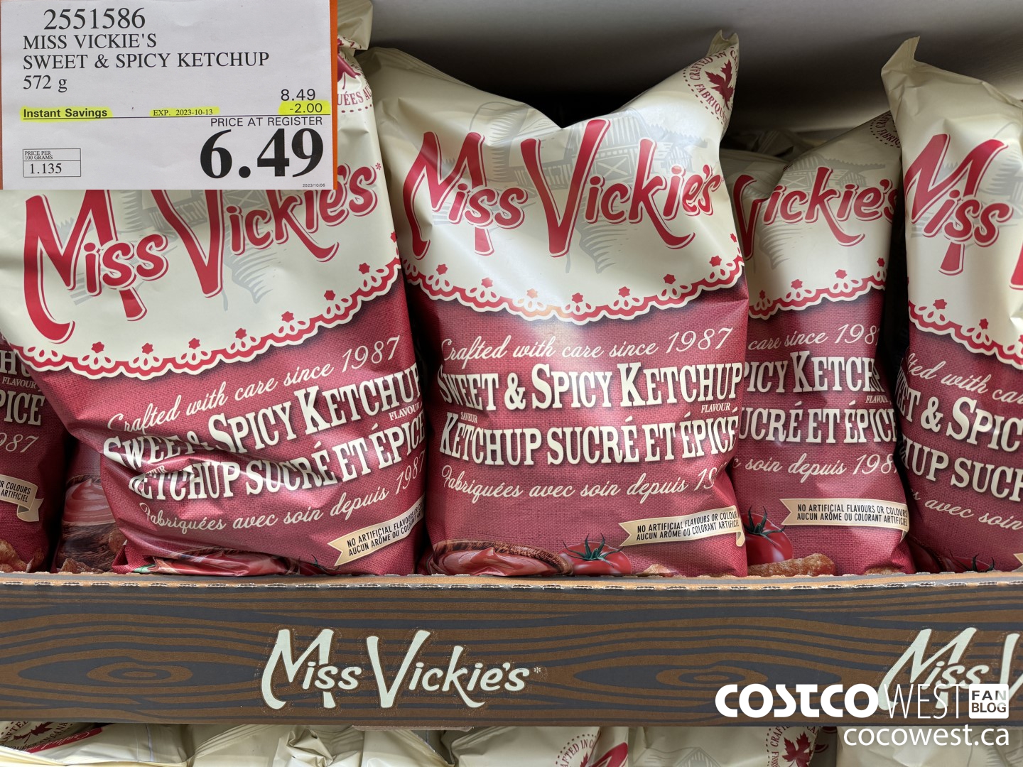 2551586 MISS VICKIE'S SWEET & SPICY KETCHUP 572 G ($2.00 INSTANT SAVINGS EXPIRES ON 2023-10-13) $6.49