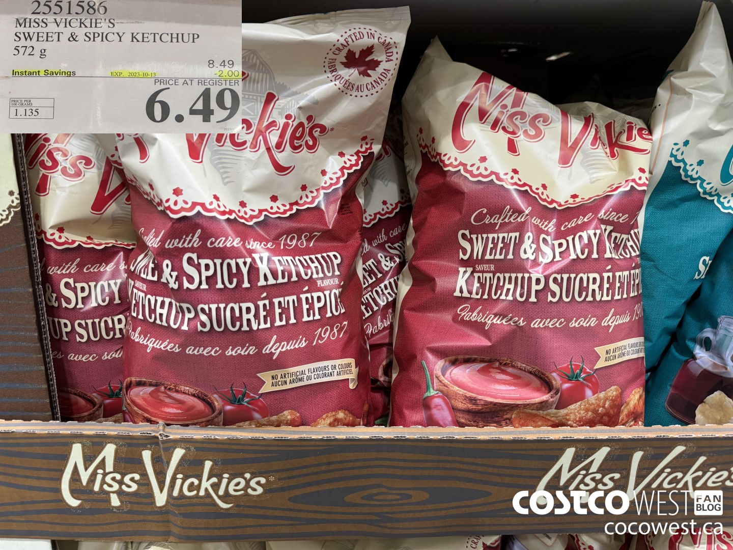 2551586 MISS VICKIE'S SWEET & SPICY KETCHUP 572 G ($2.00 INSTANT SAVINGS EXPIRES ON 2023-10-13) $6.49