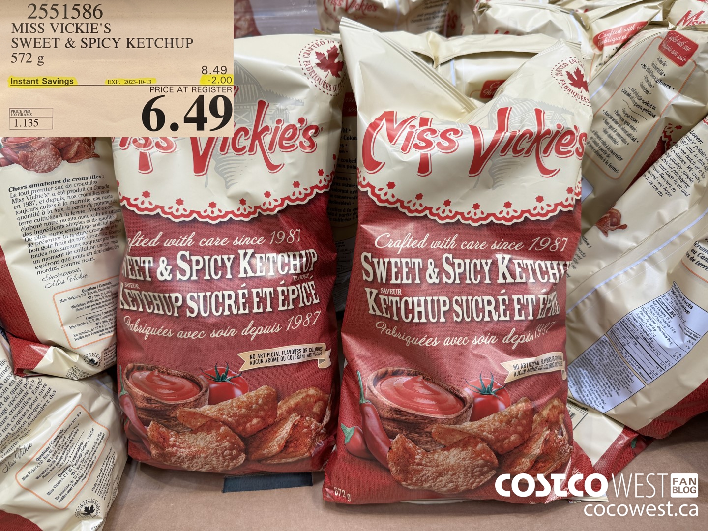 2551586 MISS VICKIE'S SWEET & SPICY KETCHUP 572 G ($2.00 INSTANT SAVINGS EXPIRES ON 2023-10-13) $6.49