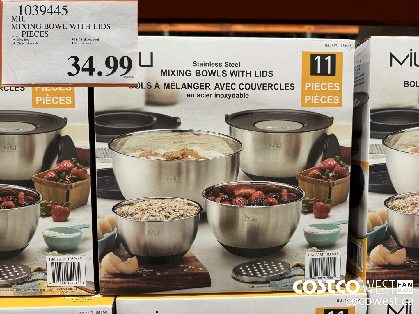 1039445 MIU MIXING BOWL WITH LIDS 11 PIECES $34.99