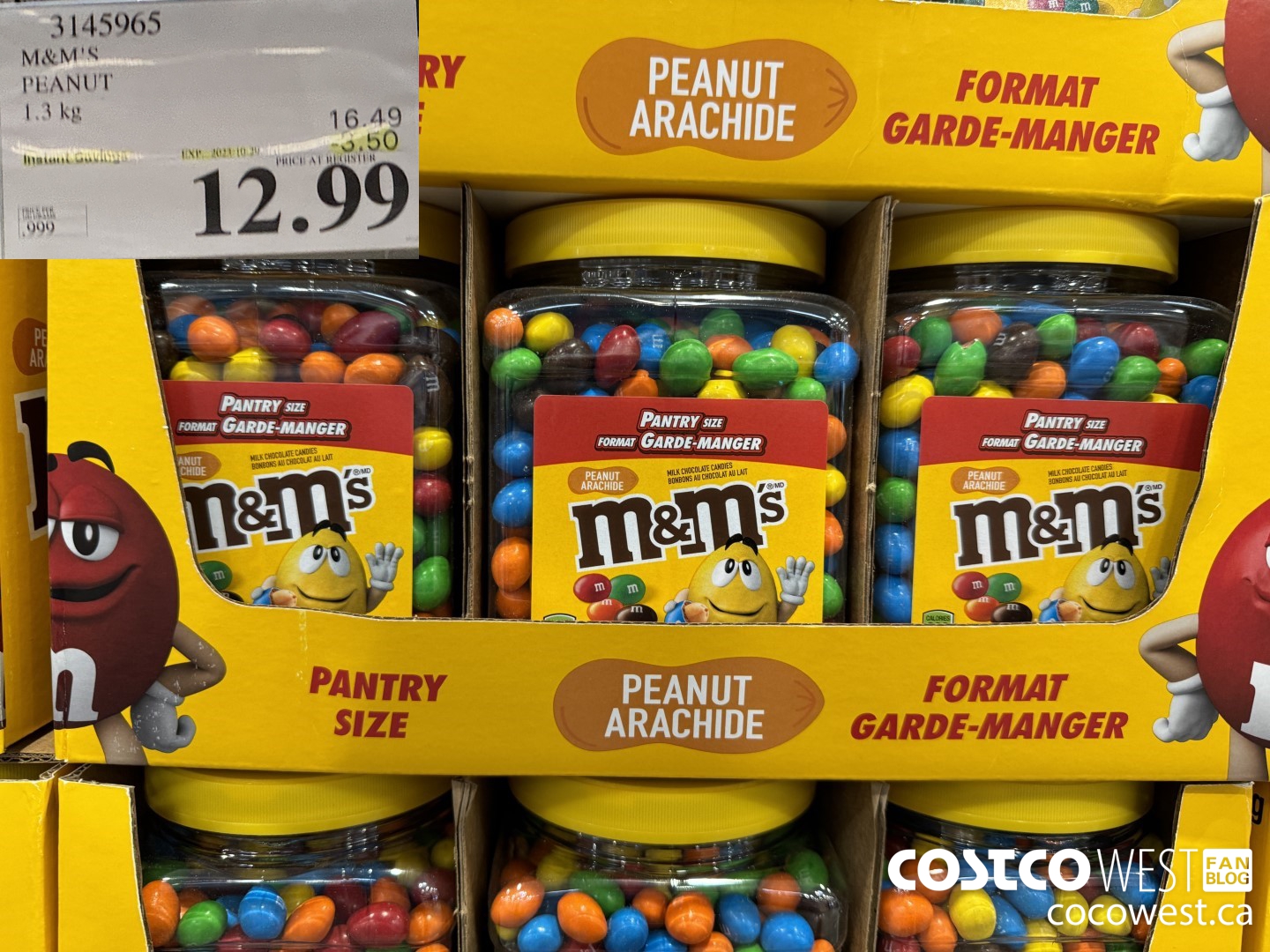 3145965 M&M'S PEANUT 1.3 KG ($3.50 INSTANT SAVINGS EXPIRES ON 2023-10-29) $12.99