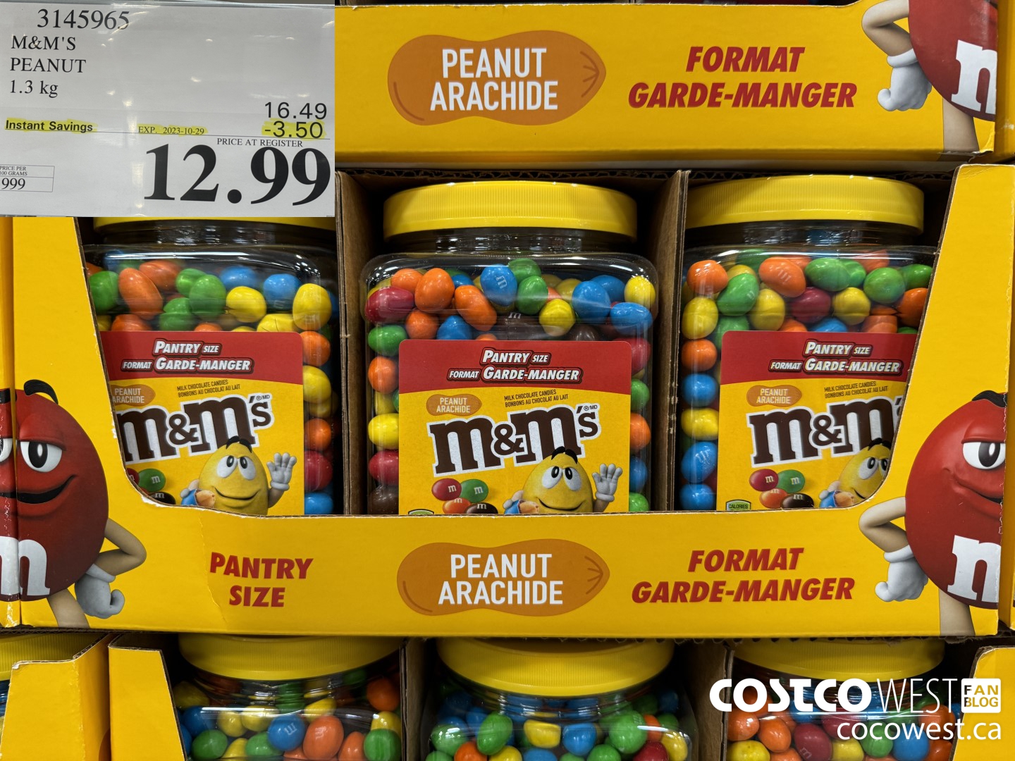 3145965 M&M'S PEANUT 1.3 KG ($3.50 INSTANT SAVINGS EXPIRES ON 2023-10-29) $12.99