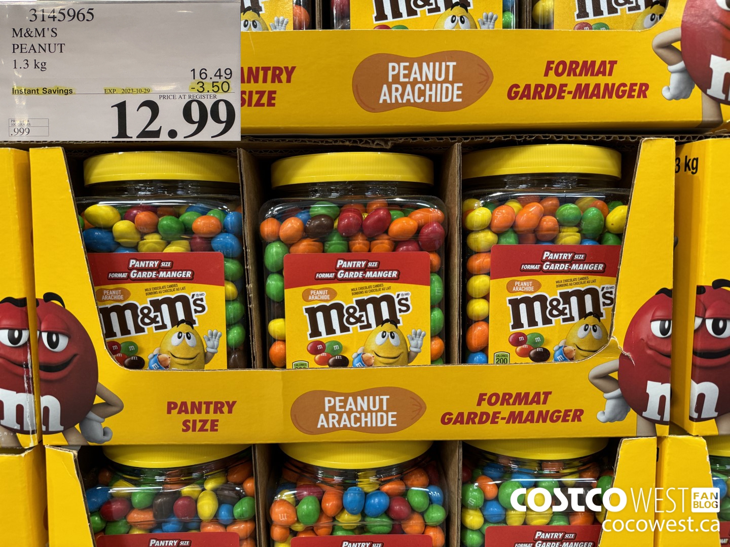 3145965 M&M'S PEANUT 1.3 KG ($3.50 INSTANT SAVINGS EXPIRES ON 2023-10-29) $12.99