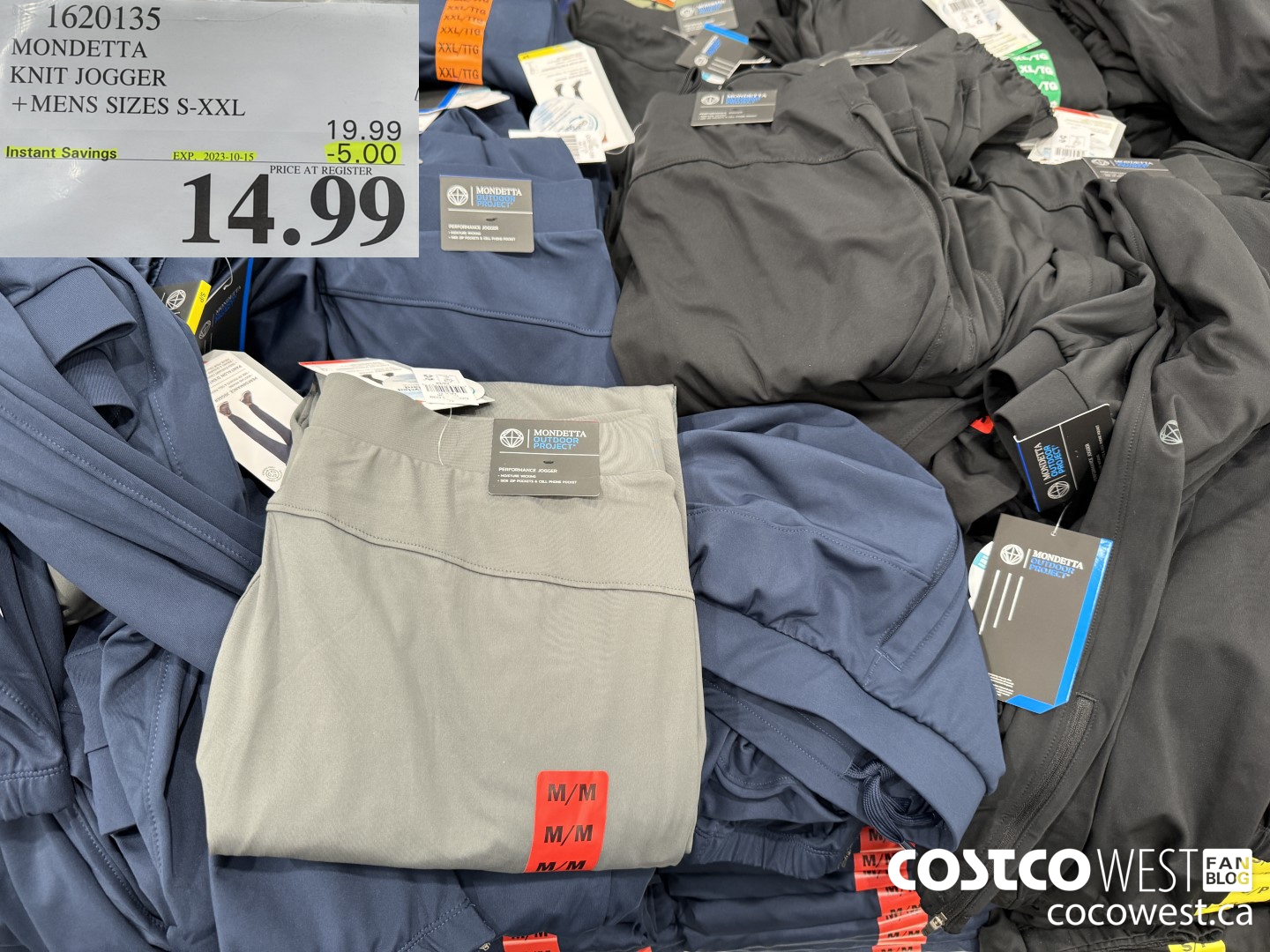 1620135 MONDETTA KNIT JOGGER MENS SIZES S-XXL ($5.00 INSTANT SAVINGS EXPIRES ON 2023-10-15) $14.99