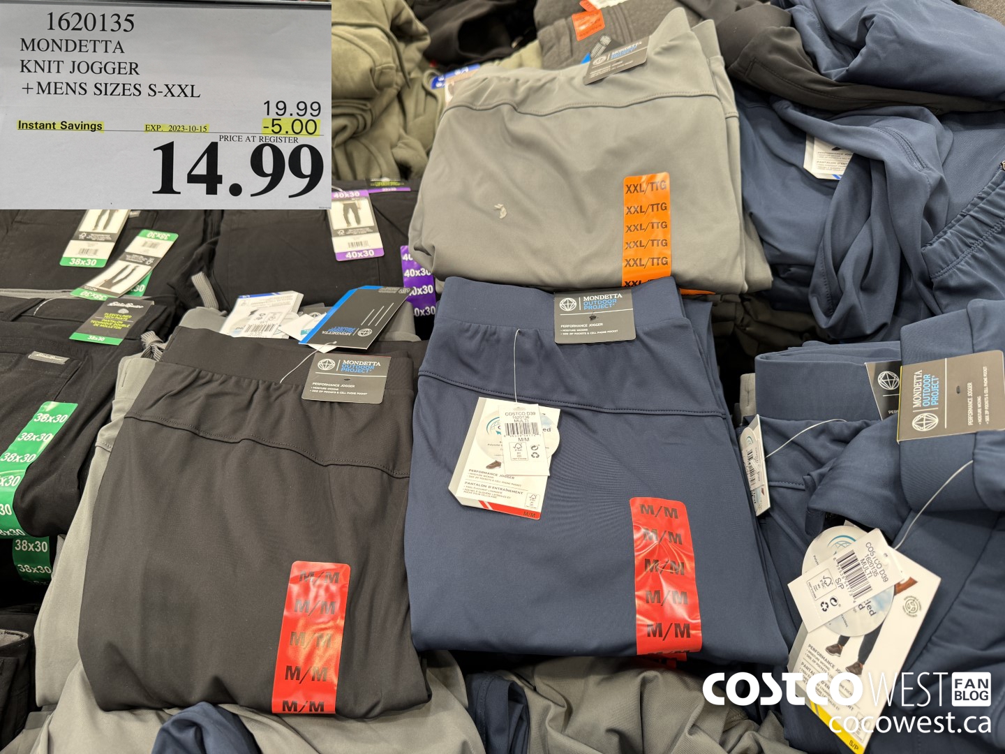 1620135 MONDETTA KNIT JOGGER MENS SIZES S-XXL ($5.00 INSTANT SAVINGS EXPIRES ON 2023-10-15) $14.99