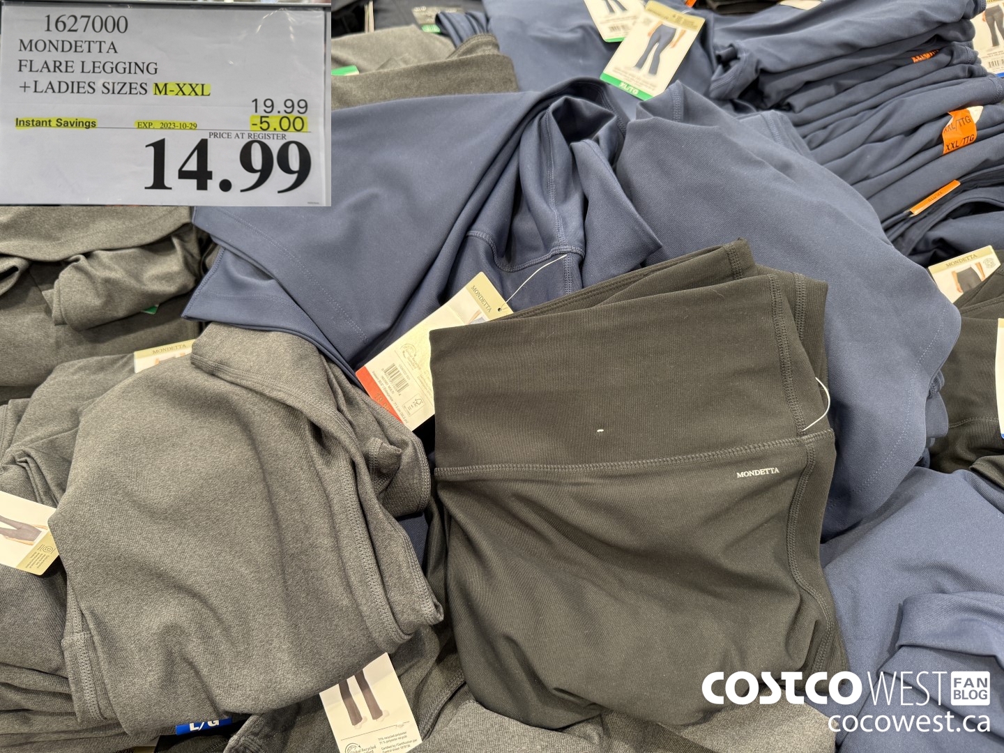 1627000 MONDETTA WIDE LEG YOGA PANT LADIES SIZES M-XXL ($5.00 INSTANT SAVINGS EXPIRES ON 2023-10-29) $14.99